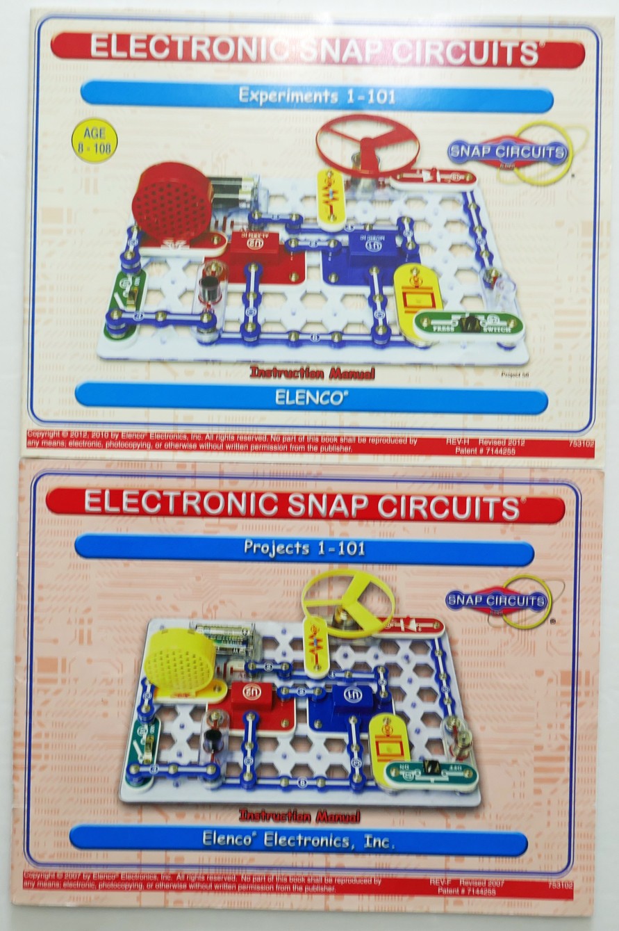 Elenco Snap Circuits 6 Instruction Manuals 1-101 2x/102-305/306-511/Skill/Bric