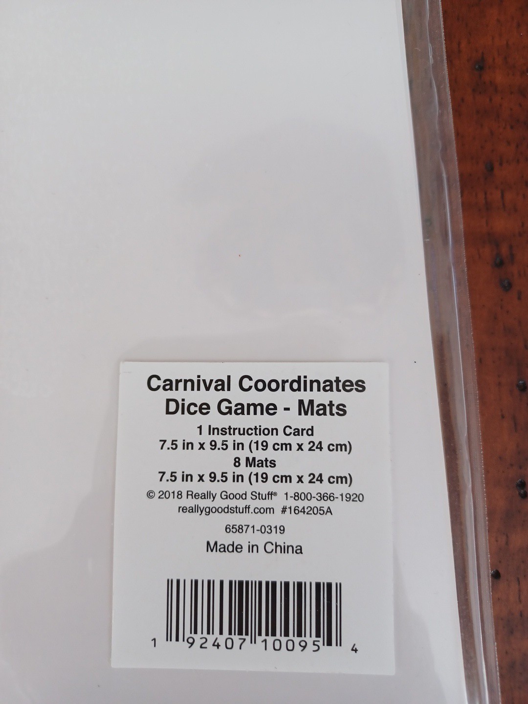 Carnival Coordinate Dice Game NEW By Really Good Stuff