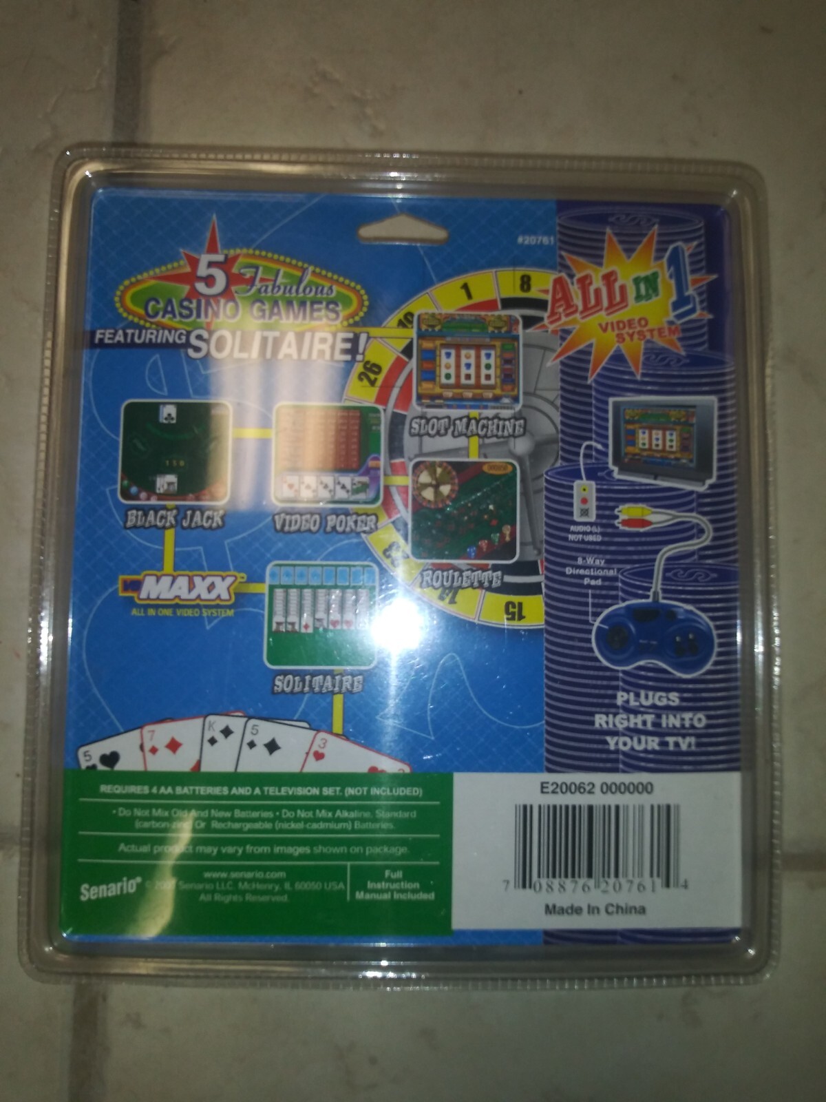 VS Maxx Plug and Play 5 Casino Games All in 1 TV Video Game – Poker Roulette