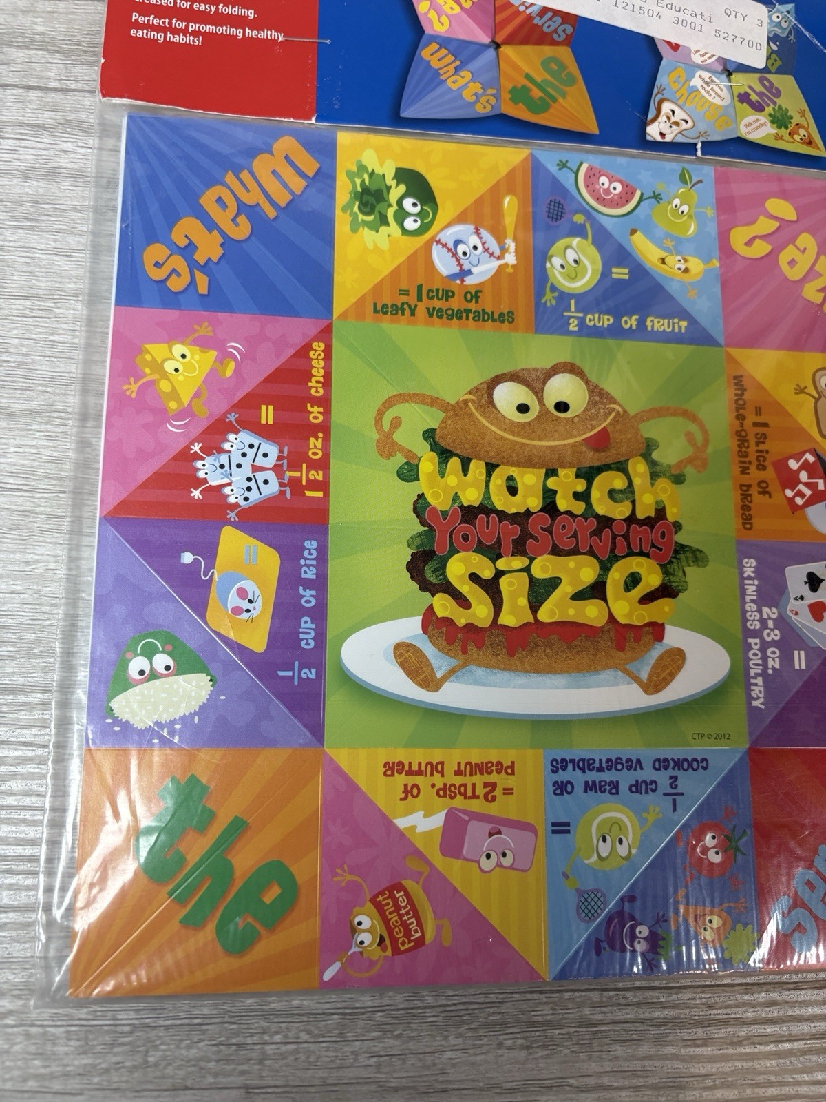 NIP Cootie Catcher CTP7082 Healthy Eating Watch Your Serving Size