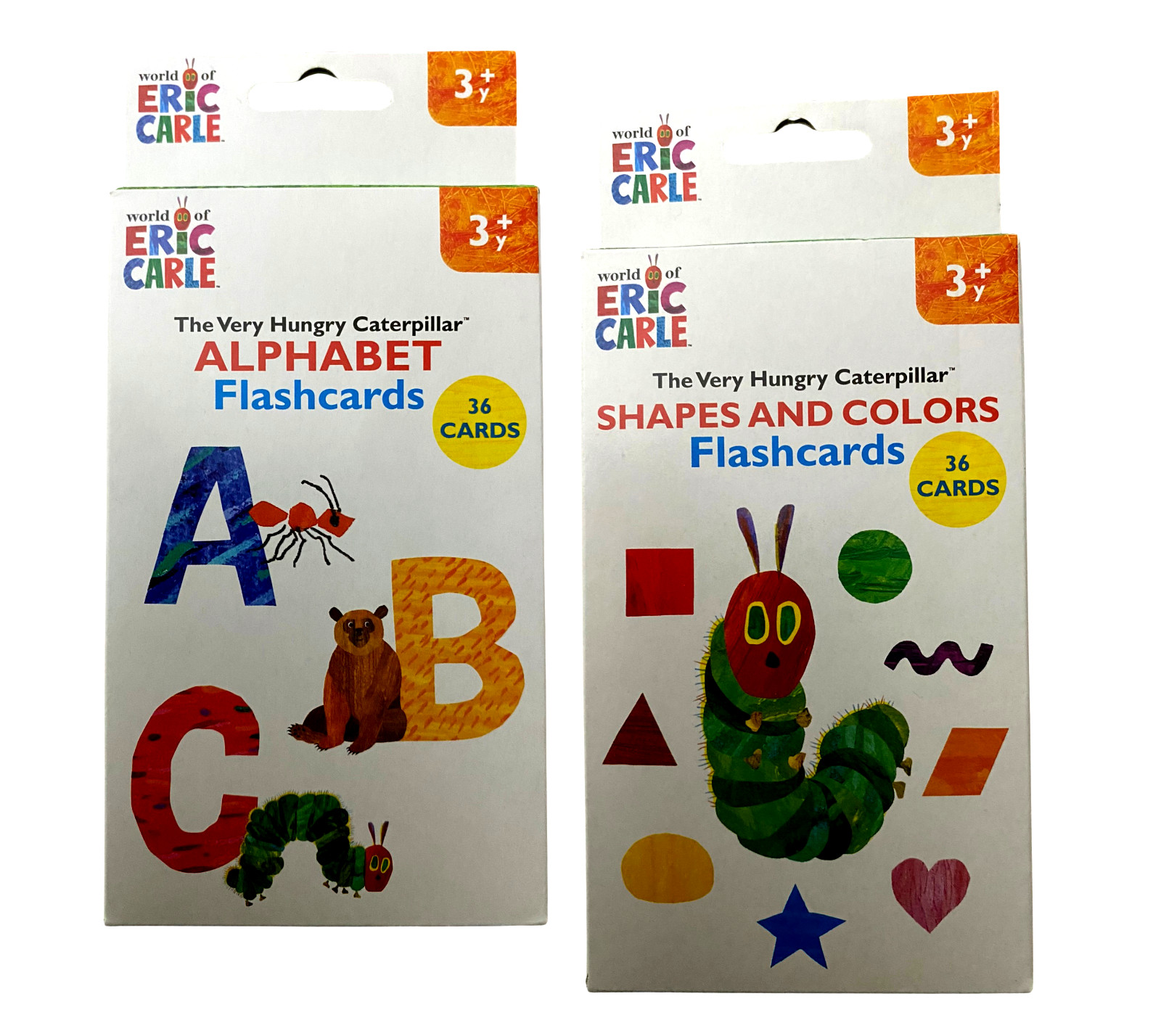 Eric Carle Shapes & Colors OR Alphabet Flash Cards CHOICE – 2 Ages 3+ NEW!