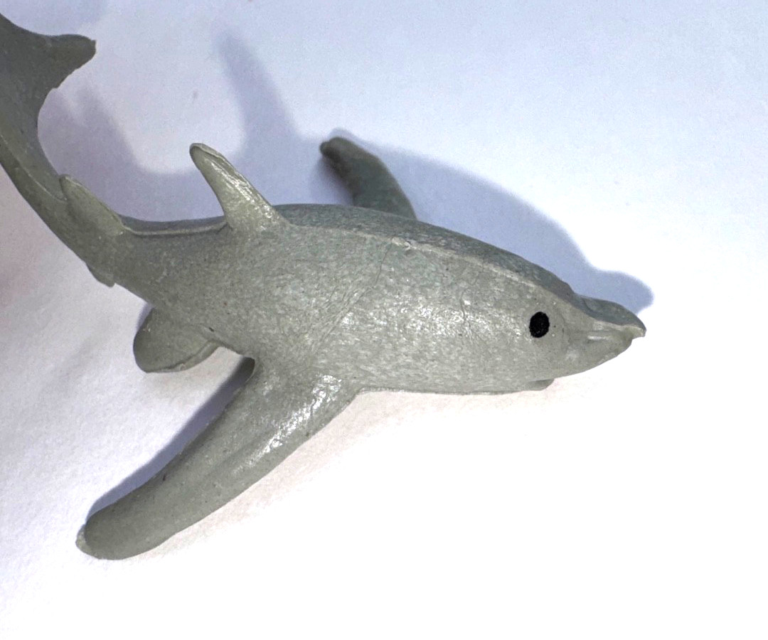 Ocean Animal Figure Lot – 22 Sharks + Dolphin + Beluga Whale– Toy Set