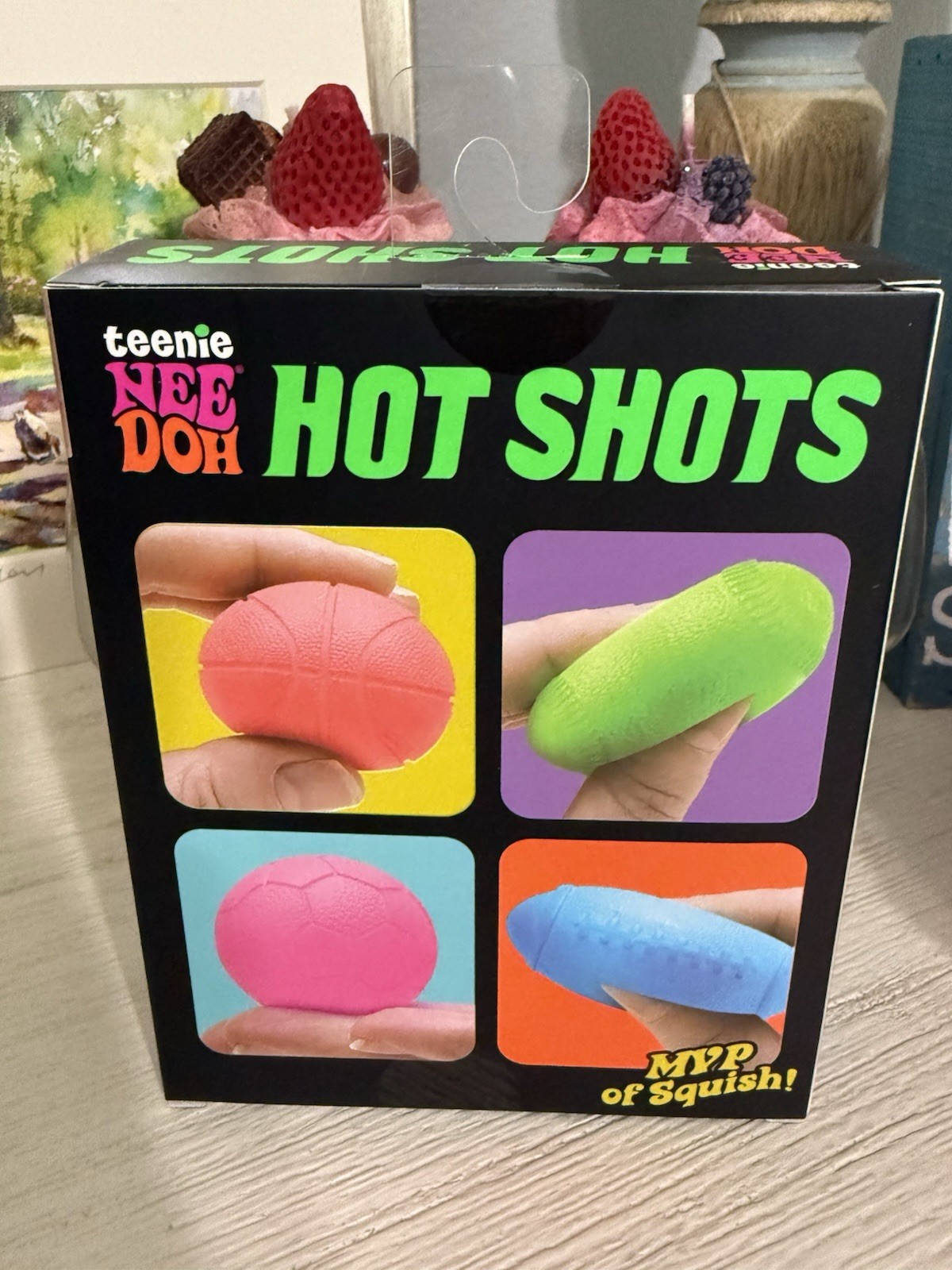Needoh Teenie Hot Shots 4-Pack Nee Doh Set of 4 – Swish Grand Goal Punt BALLS!