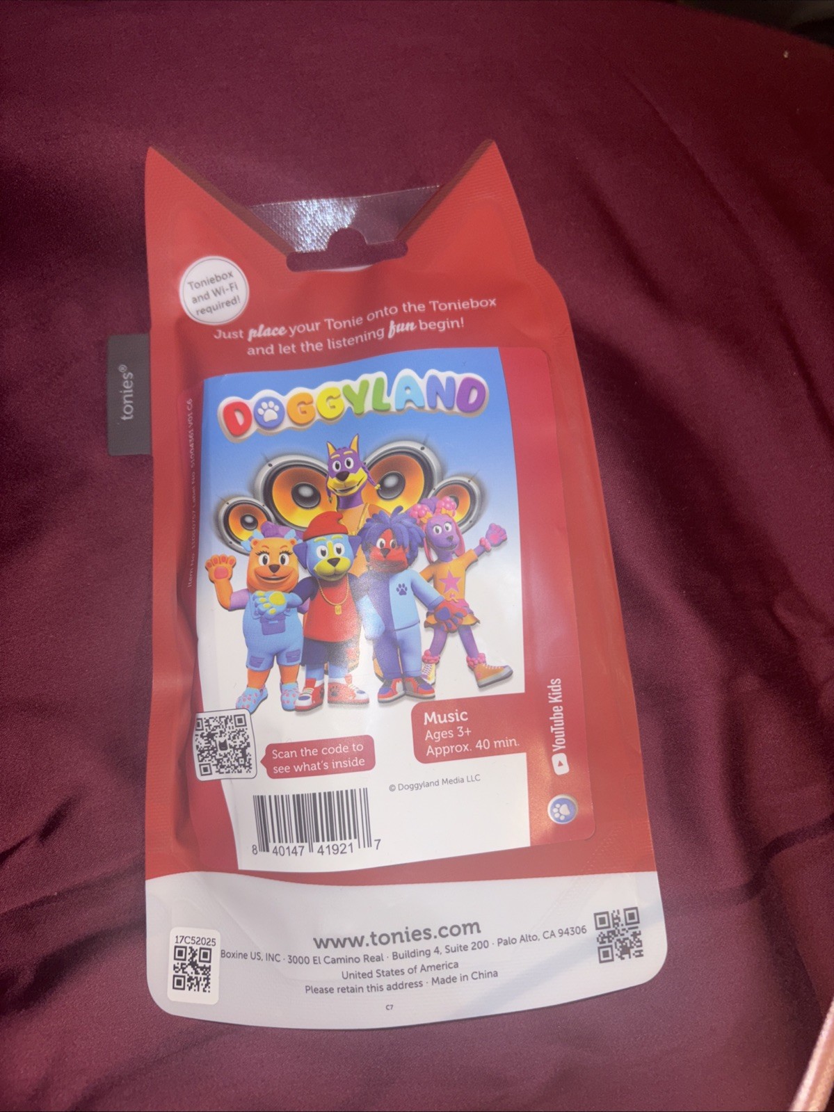 Doggyland Tonie Audio Play Character Snoop Dogg Toniebox Bow Wizzle