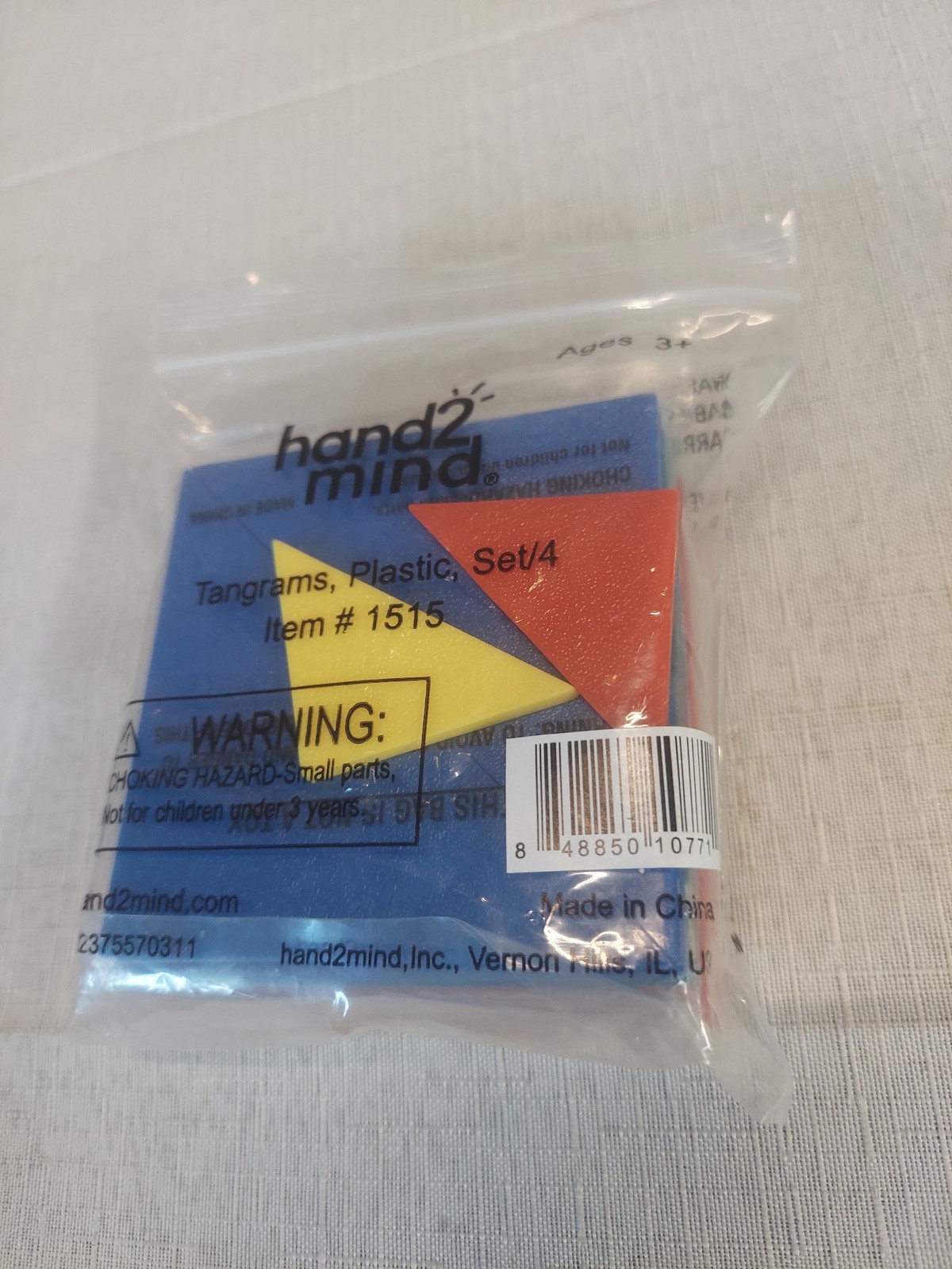 hand2mind Tangrams Plastic Set 4 Educational Puzzle Game Math Item 1515