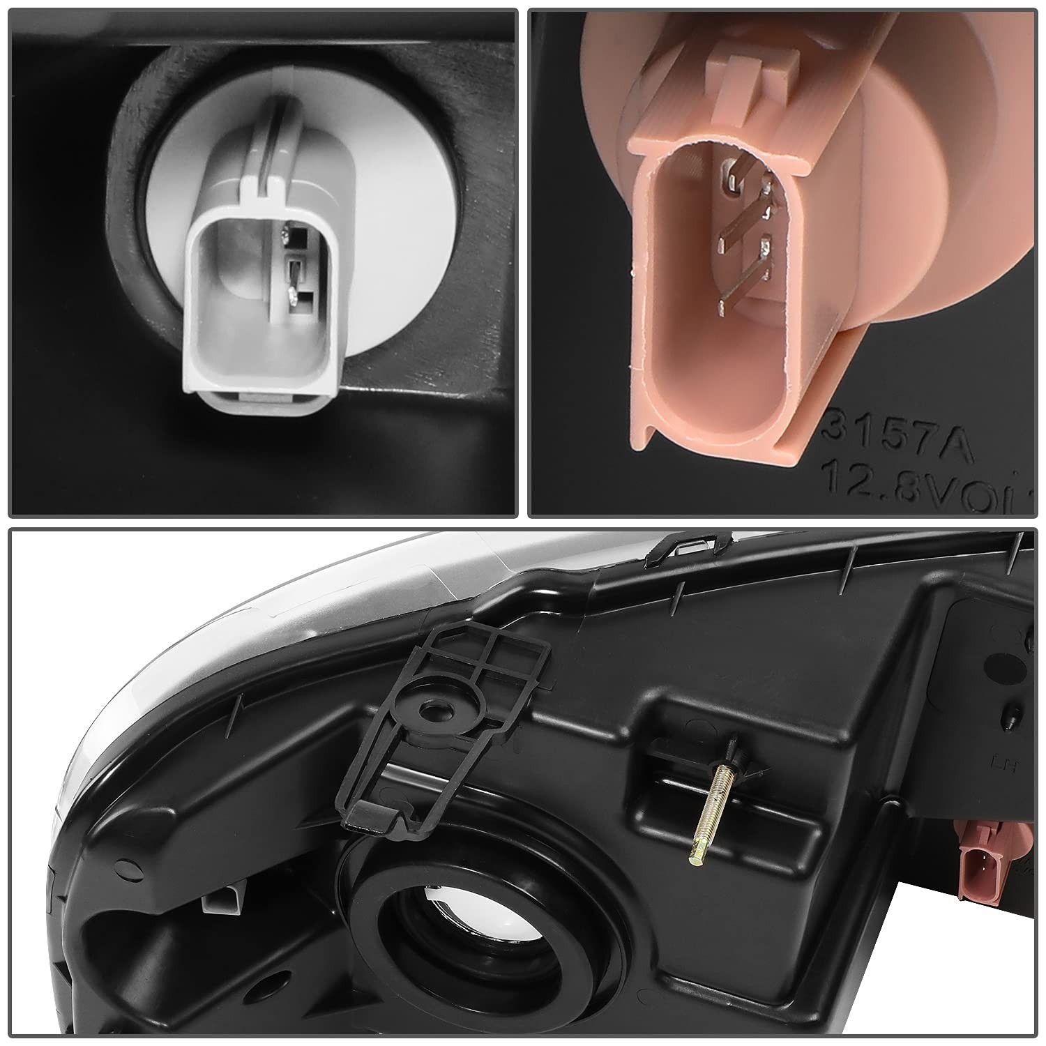 F 150 04 08 Headlights Black Headlight Assembly Compatible with F 150 Mark LT