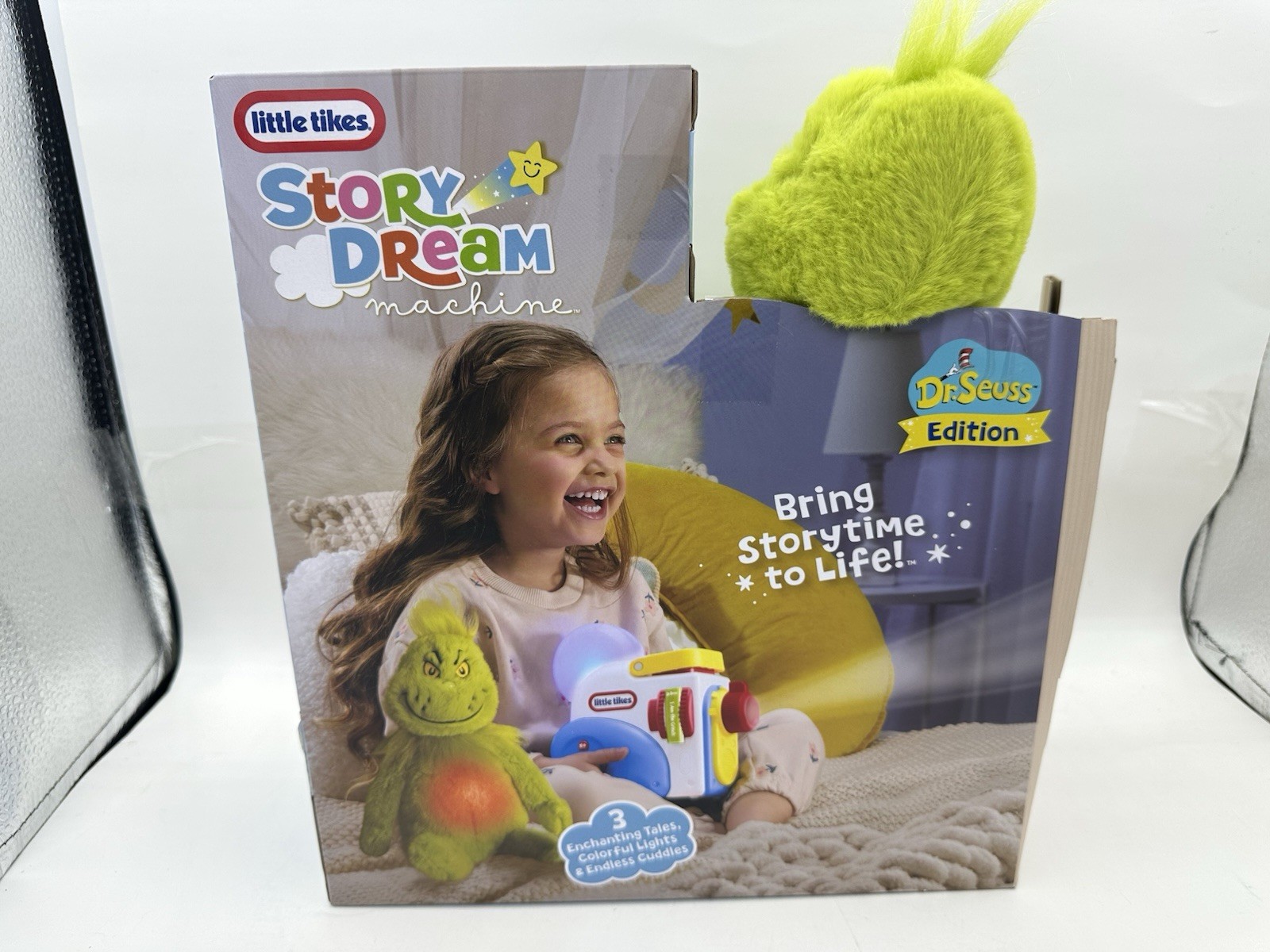 Little Tikes Story Dream Machine The Grinch Plush & 3 Books Dr Seuss Edition New