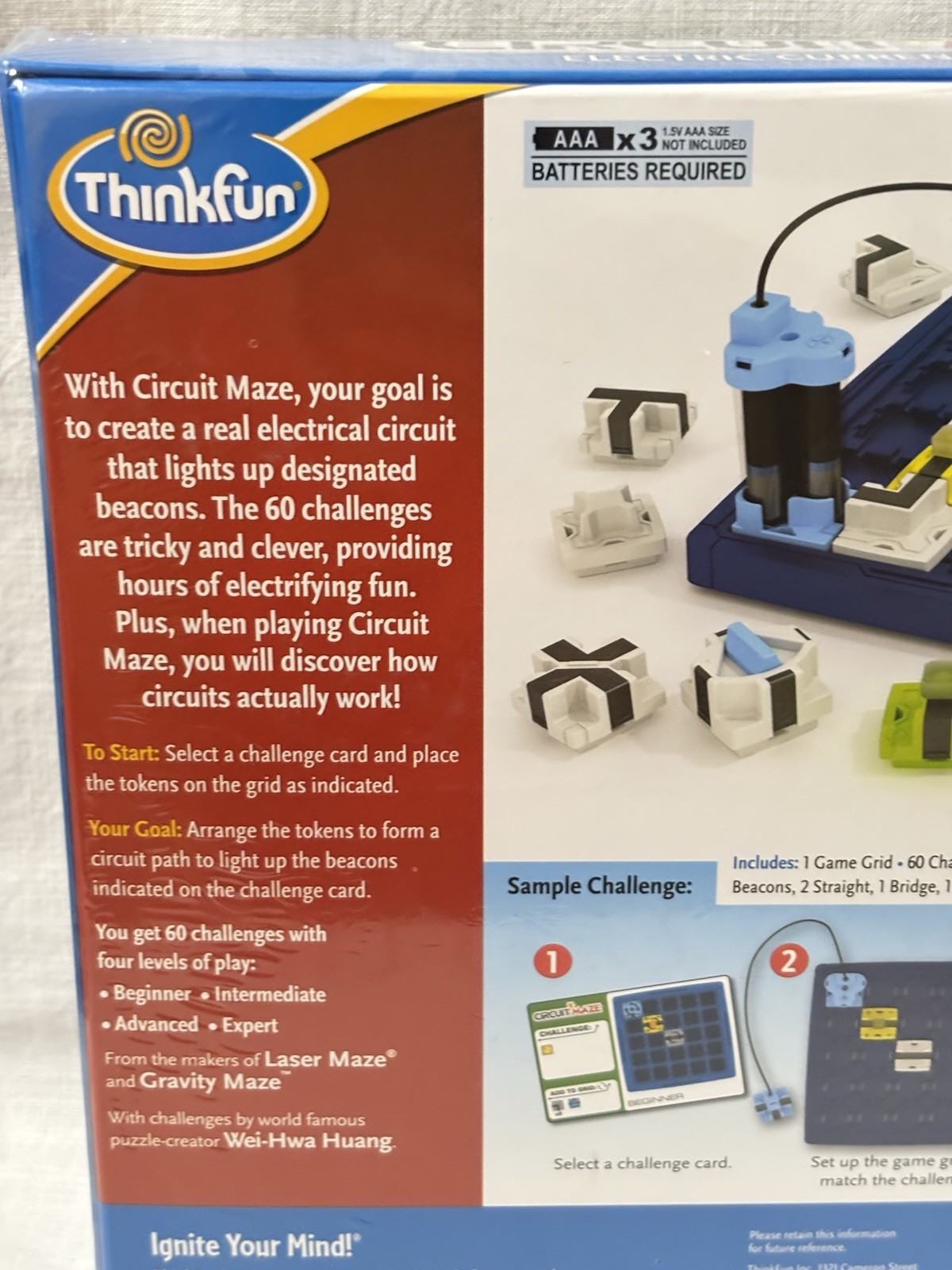 Thinkfun CIRCUIT MAZE Electric Current Logic BOARD GAME New Sealed