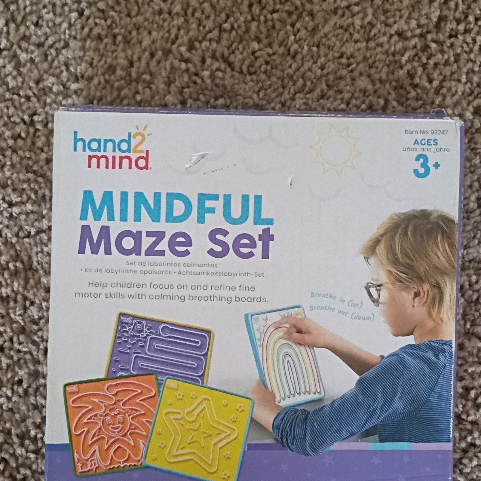 hand2mind Mindful Maze Set Sensory Toy Ages 3+ MPN 93247