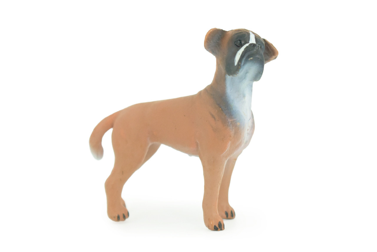 Boxer Dog Toy, Realistic Hand Painted Rubber Model 2 1/2 Inches CH916 BB204