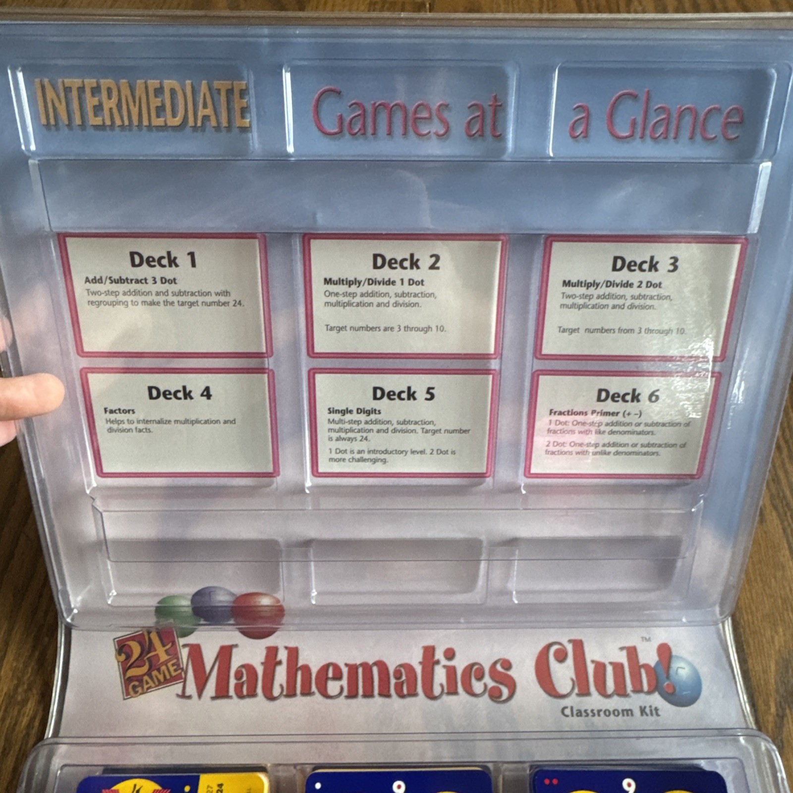 Math 24 Game Club Classroom Kit Intermediate Lot Single Double Practice Pack