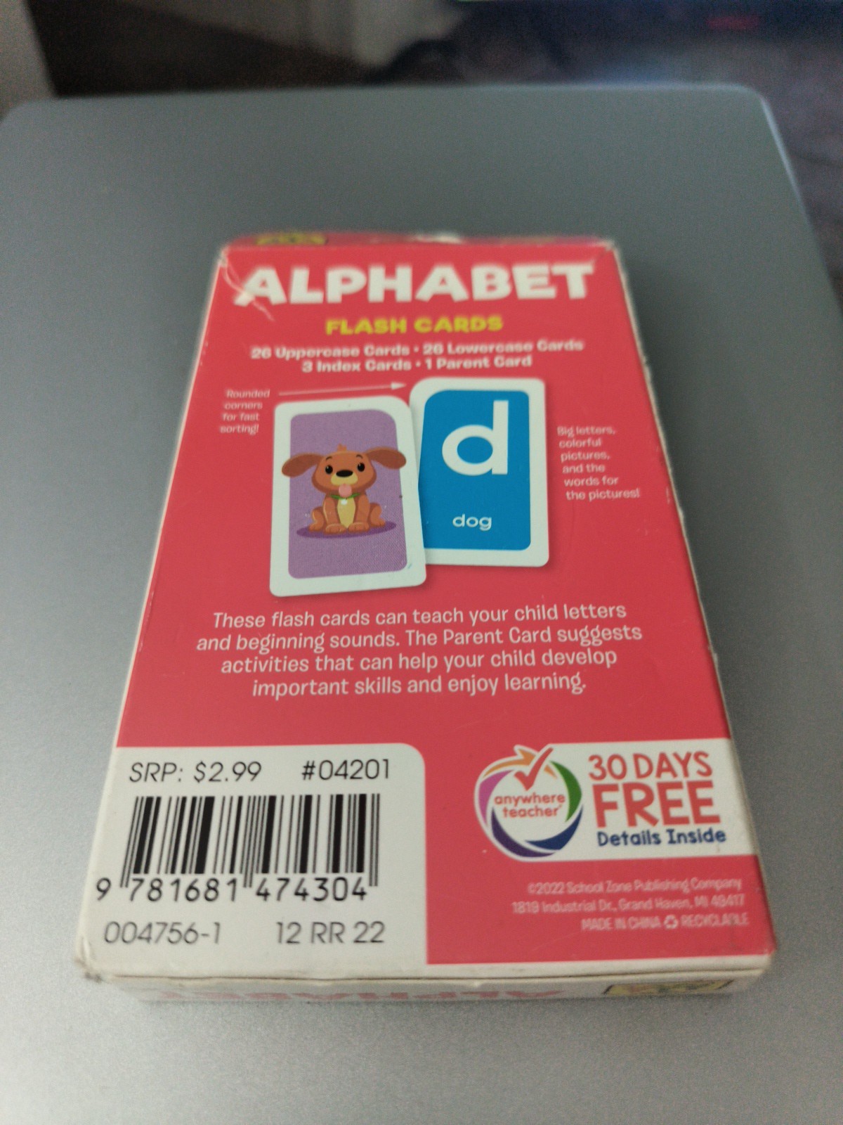 School Zone Alphabet Flash Cards Ages 3 And Up New.