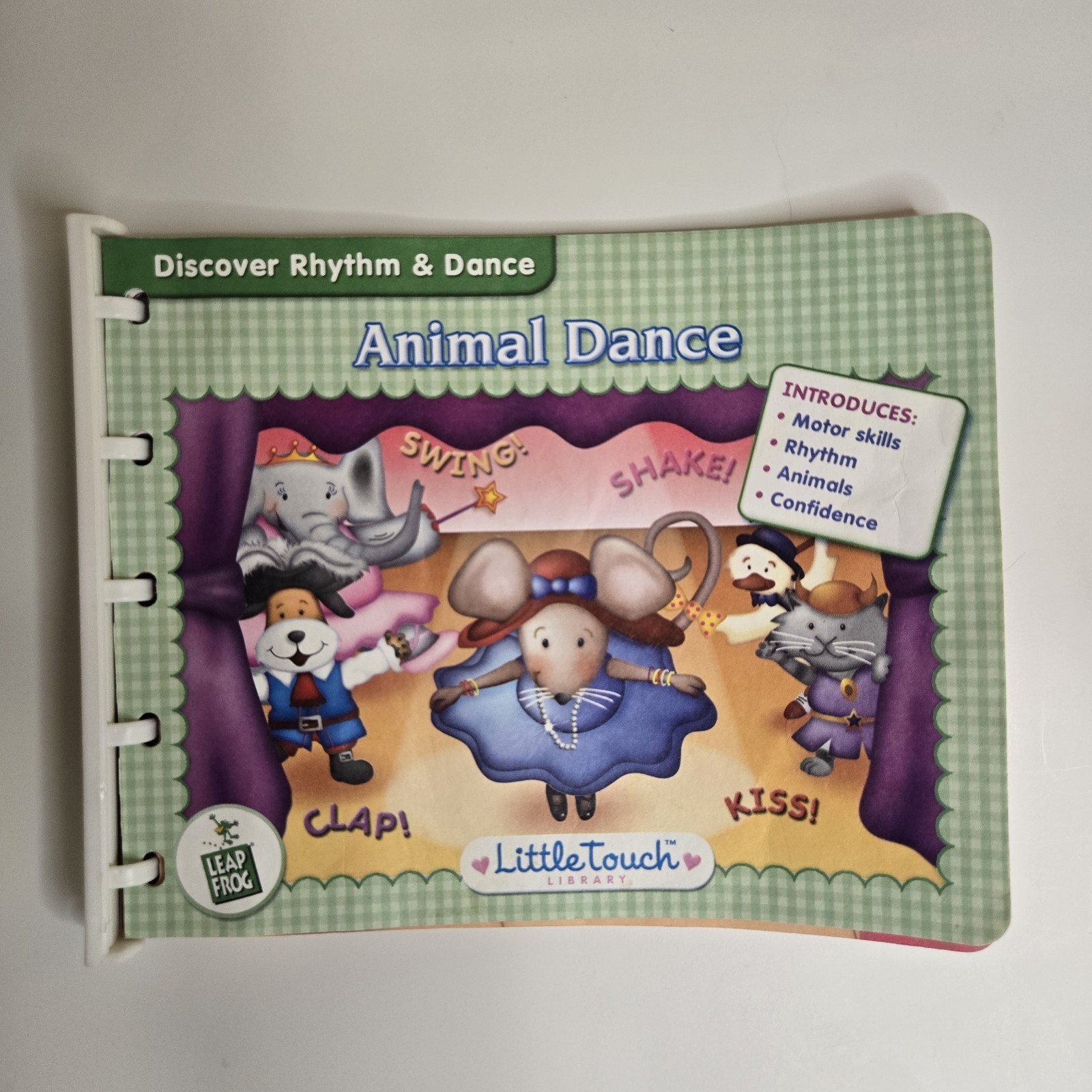 Leap Frog Little Touch LeapPad Animal Dance Book & cartridge Infant Toddler