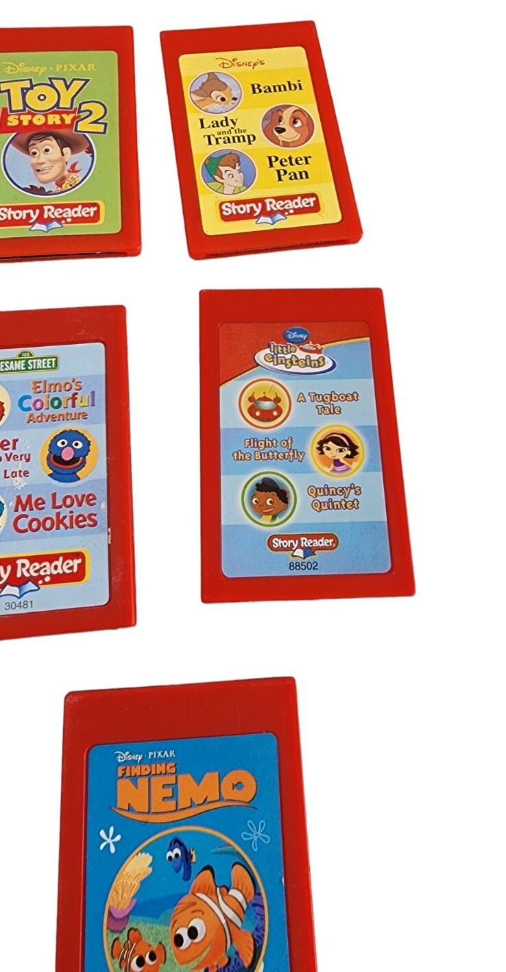 8 Story Reader Books Disney Learning Toy System Cartridges Only Toy Story Nemo