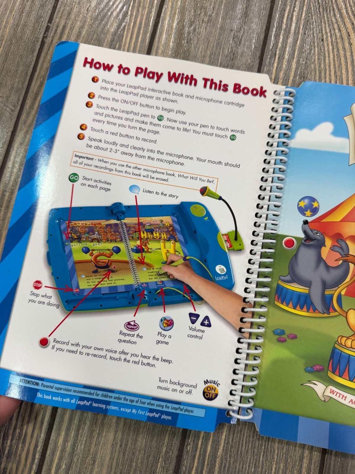 The Amazing Big Top Letter Circus LeapPad Interactive Book PreK-2nd Grade