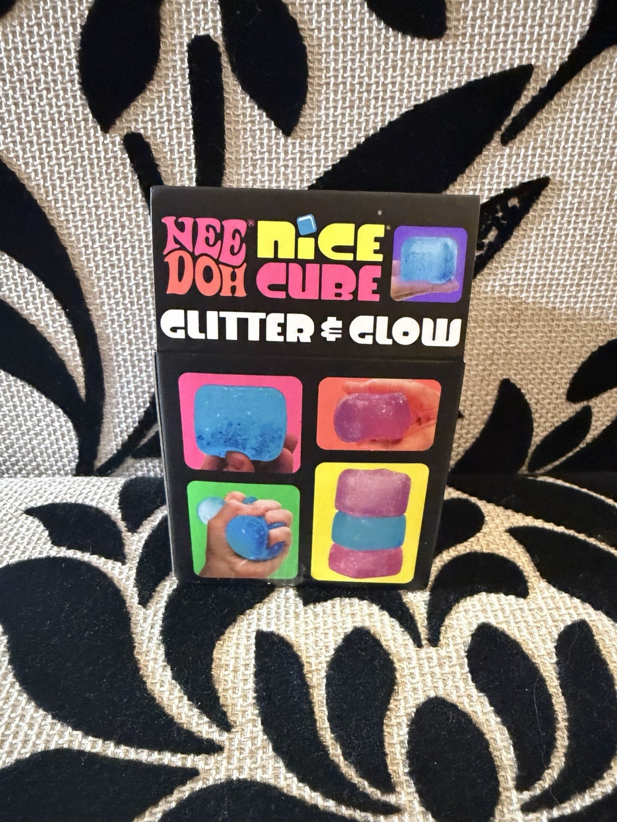 🩷 Authentic Schylling NeeDoh Pink Nice Cube Glitter and Glow
