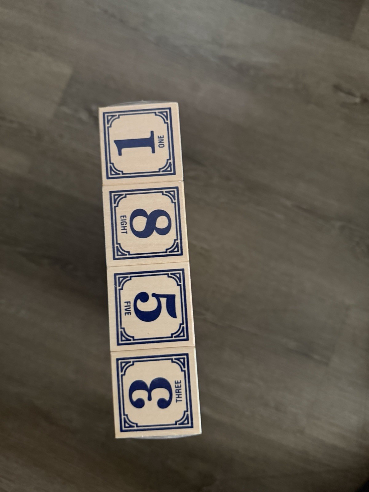 Wooden Alphabet & Number Animal Picture Blocks Set with Original Box