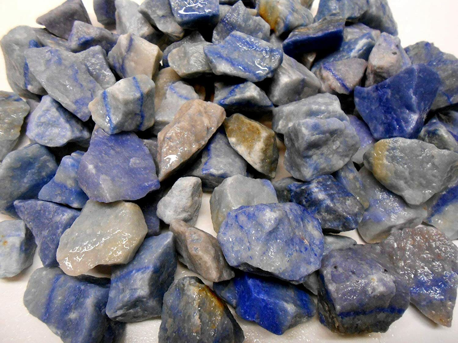 Rockhound’s 1st Choice Rock Tumbler Gem Refill Kit -Mexico Blue Quartz Rough 8oz