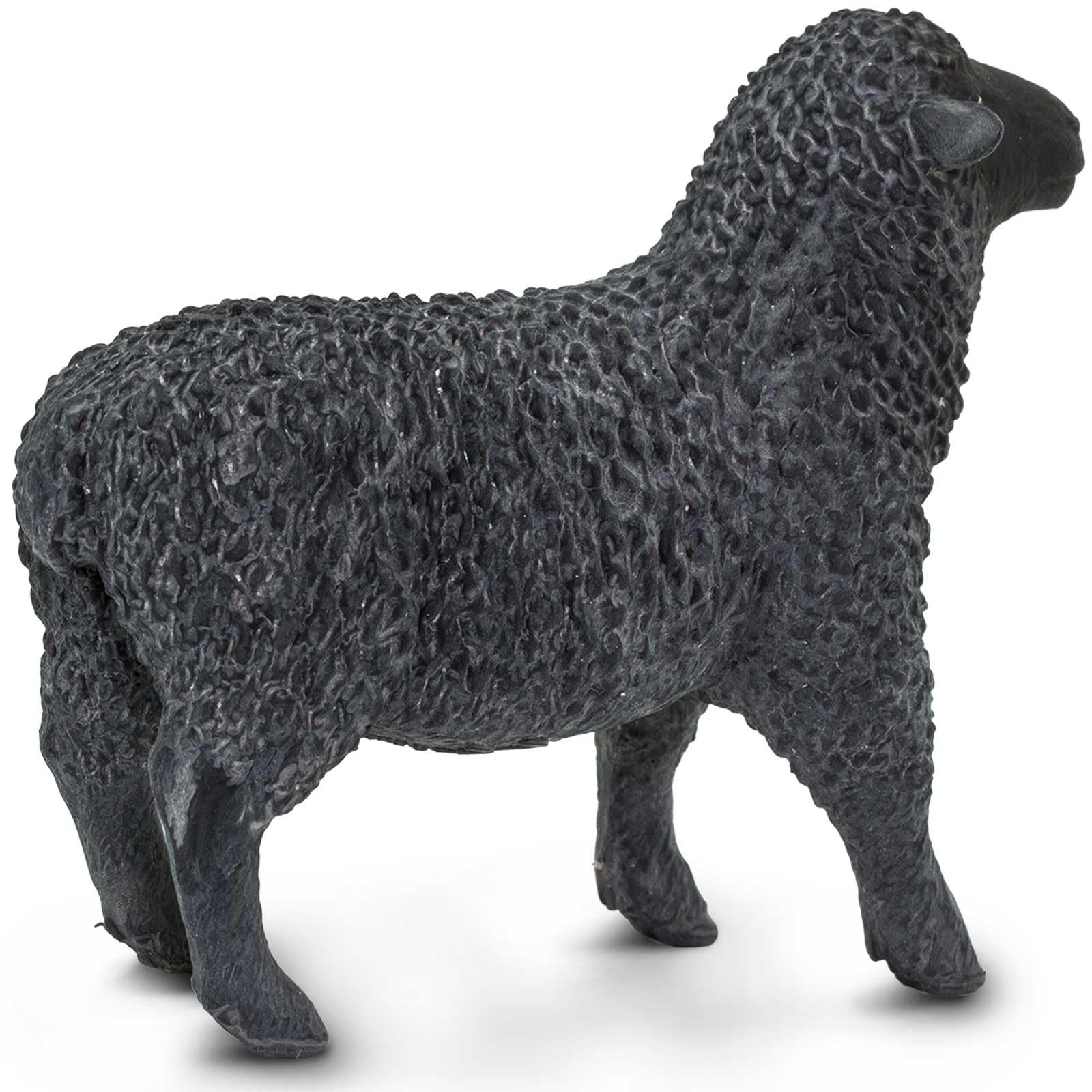 Black Sheep Figurine – Realistic, Hand-Painted 3.25″ Model Figure – Educational