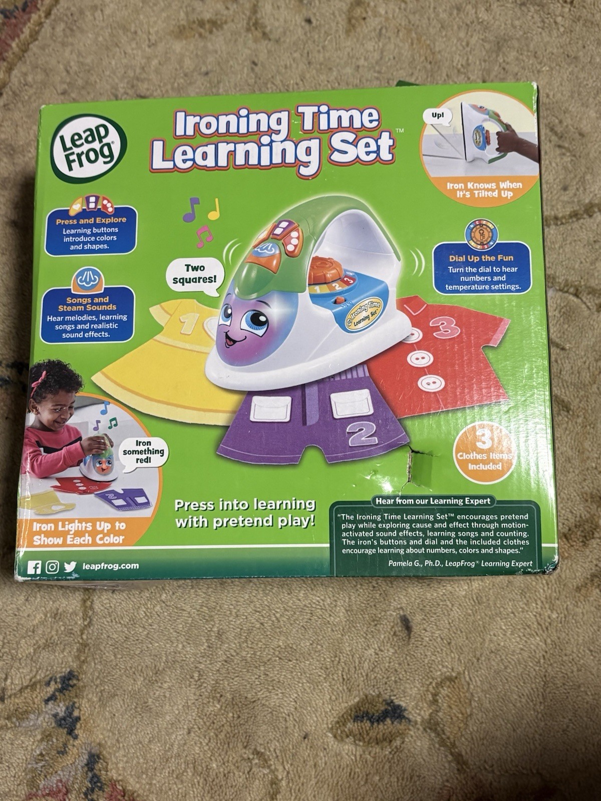 New LEAPFROG Ironing Time Learning Set – Motion-Sensing Play Toy 18mo+ See Desc