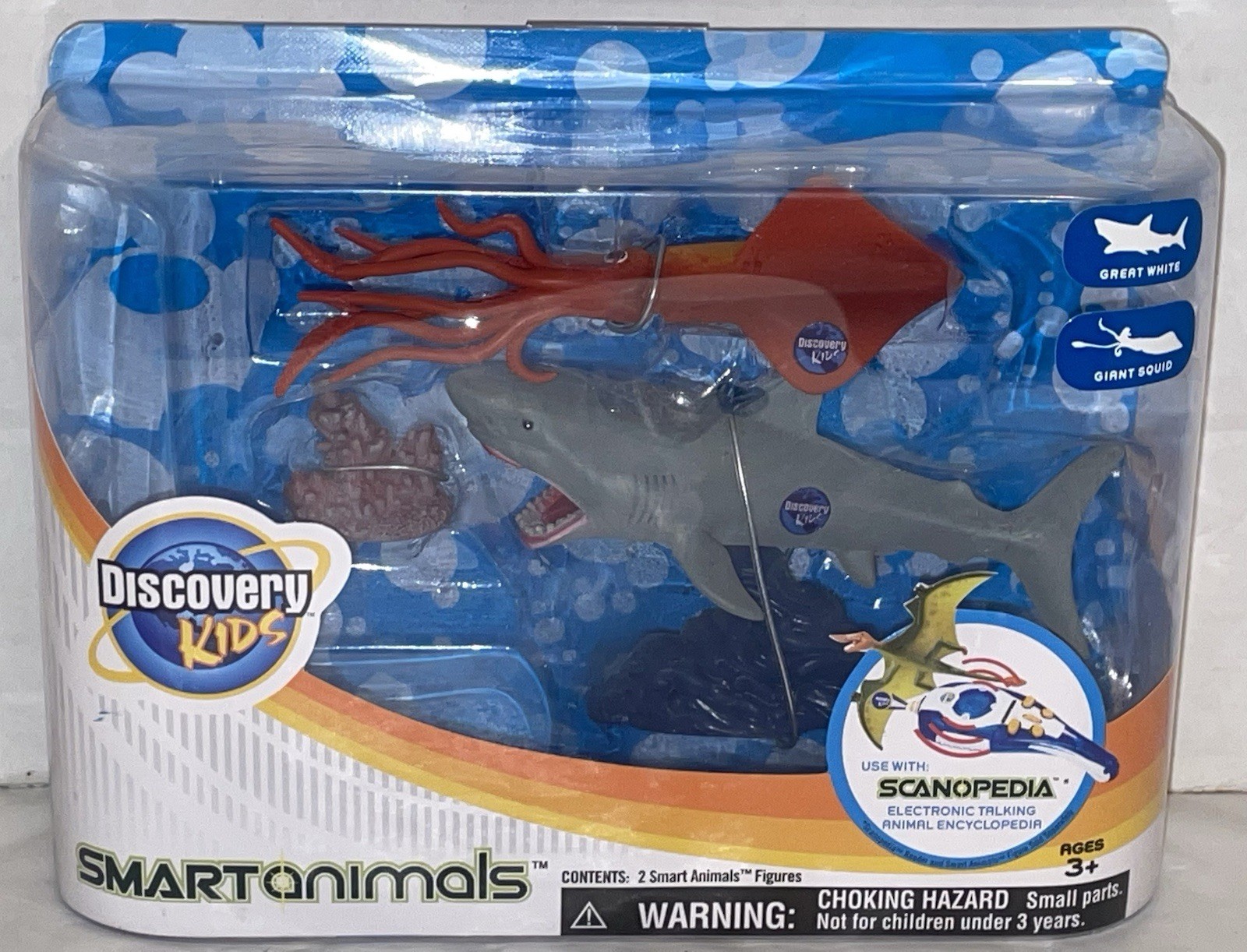Jakks Pacific Discovery Kids Smart Animals Great White Giant Squid Toys New