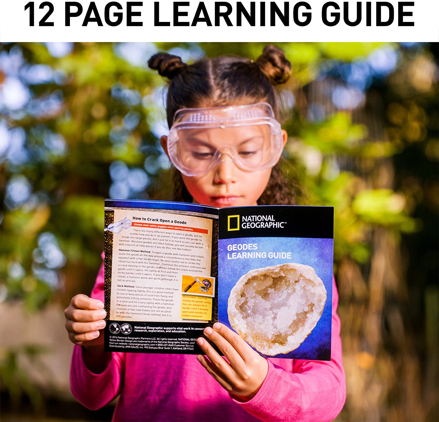 Science Gifts for Kids Boys Girls Crack Open Geodes Kit Nat Geo Geology 4 Pack