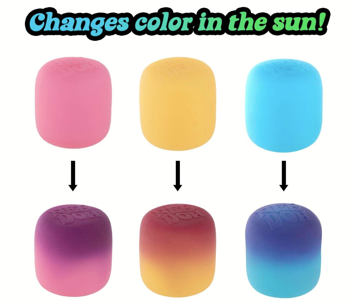 Lot of 4 Authentic NeeDoh Mello Mallo Color Change Squishy Squeeze Viral Toy NEW