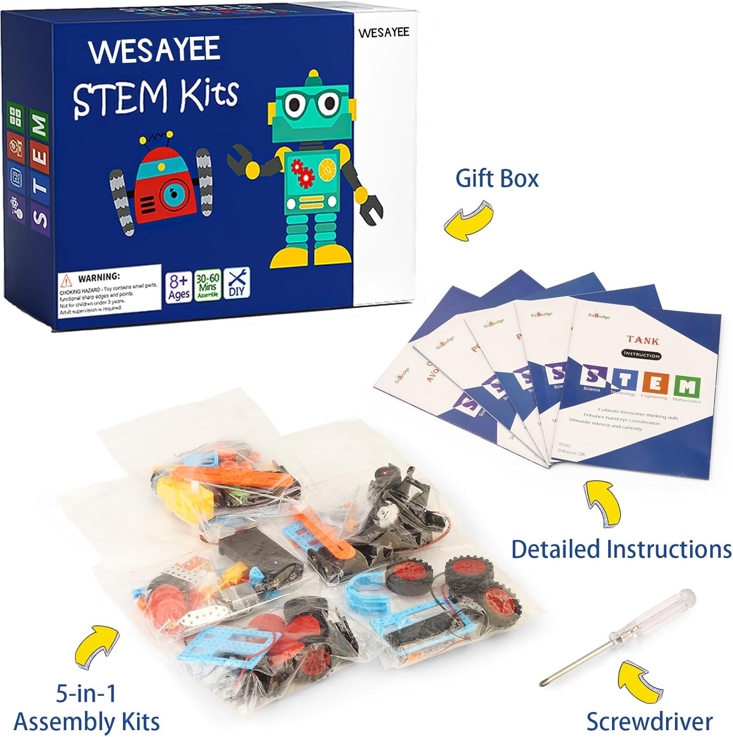 STEM Science Kits for Kids 8-12, Robotics Robot Building Car Kit STEM Toys