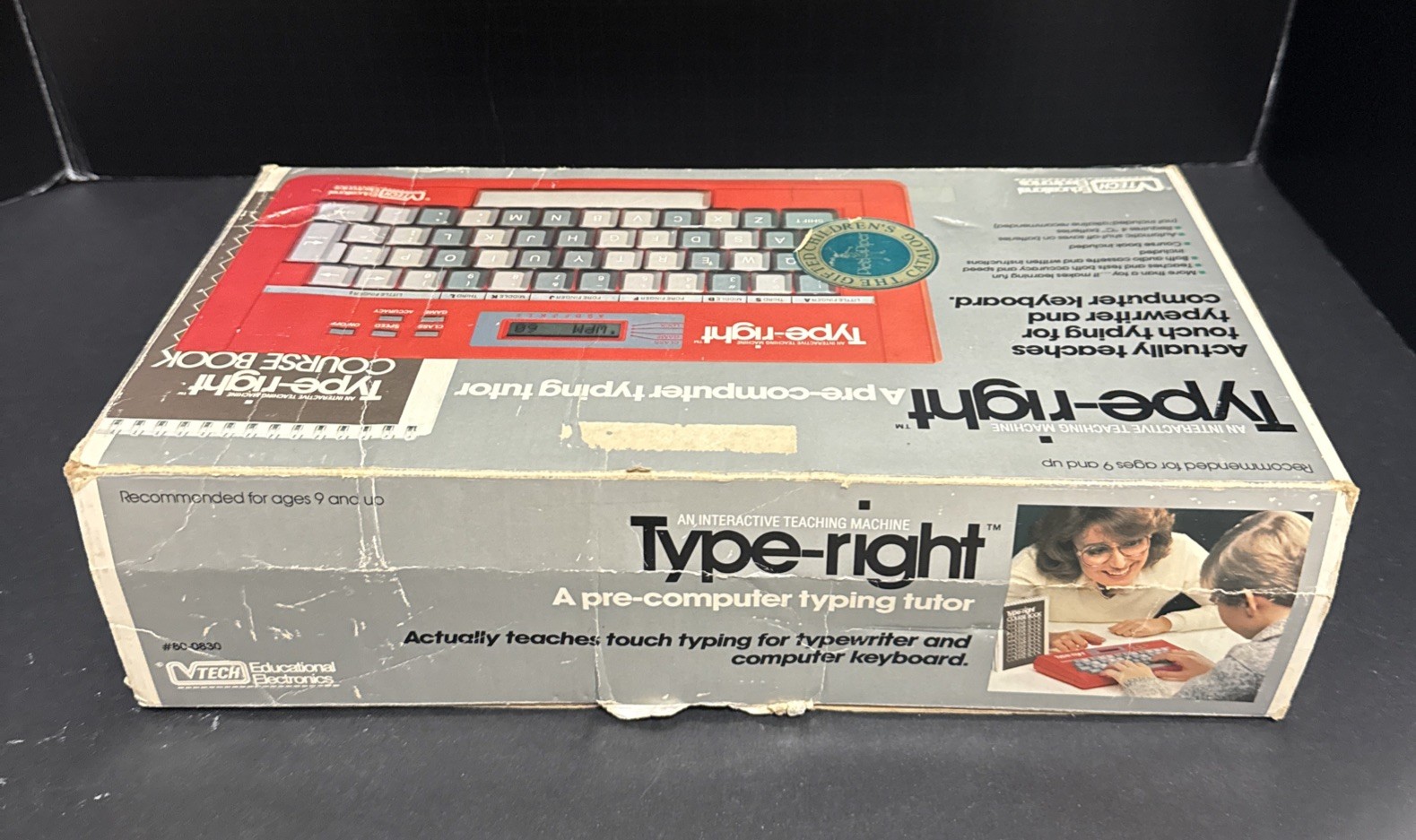 VTech Type-Right Pre-Computer Typing Tutor Vtg 1985 w/ Course Book And Tape