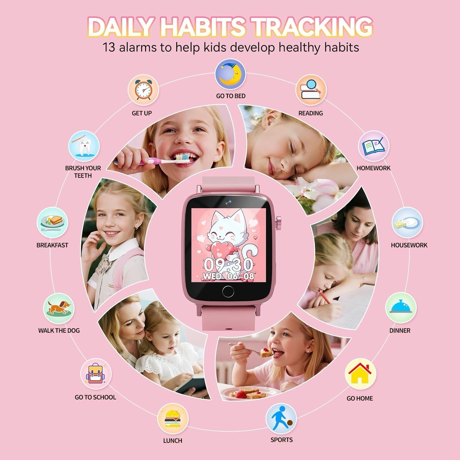 Kids Watch for Girls 4 5 6 7 8 9 10 Years Old Gifts, Smart Watch for Kids wit…