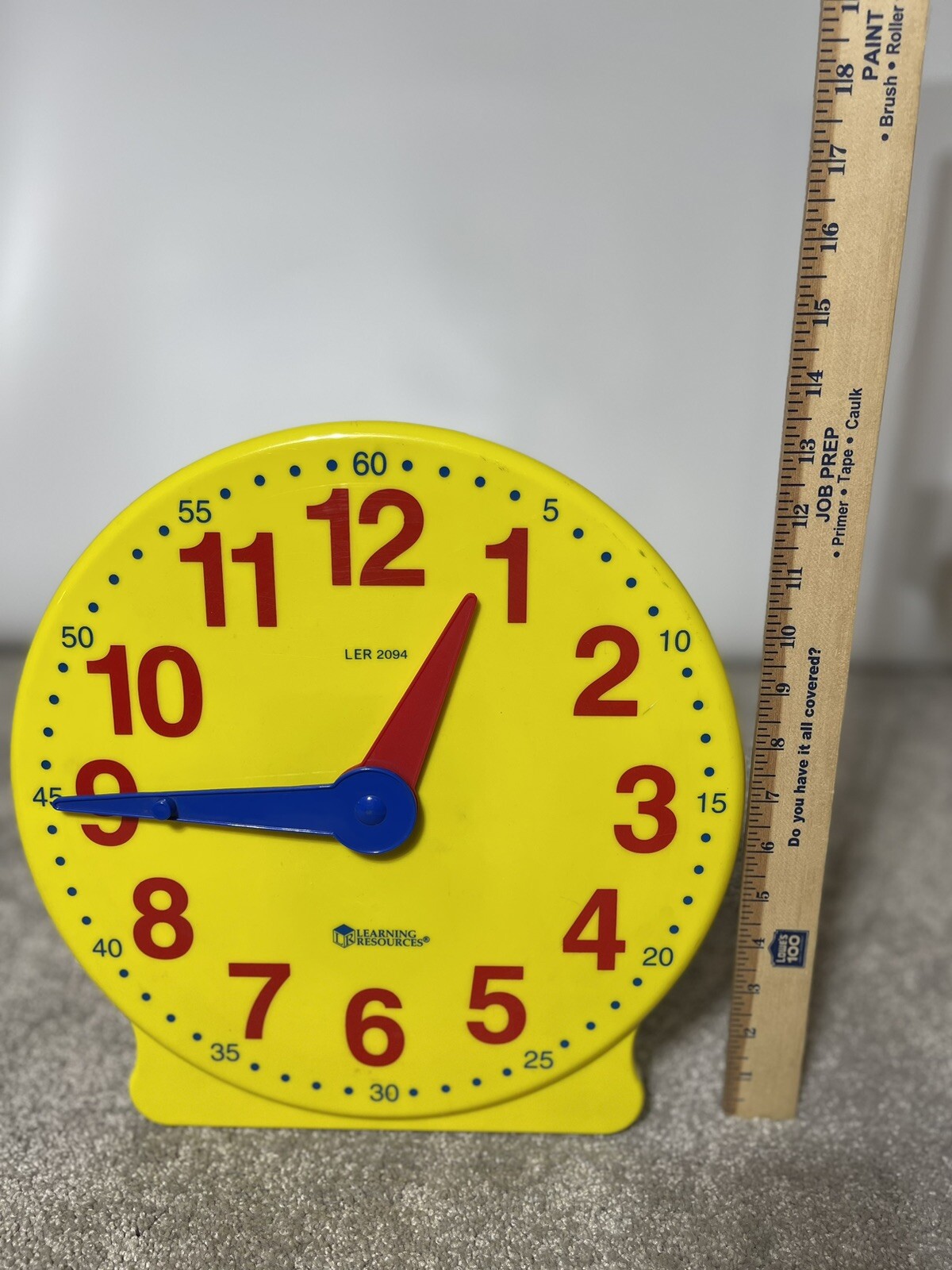 Learning Resources Big Time Student 12 Hour Clock And 10 Judy Mini-Clocks Lot