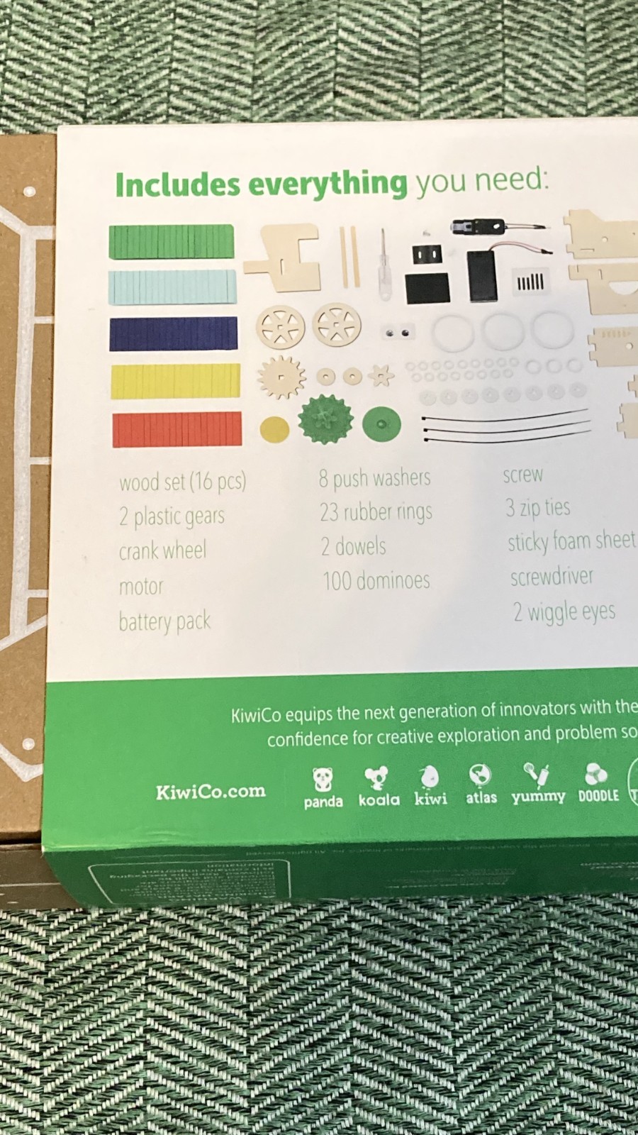 KiwiCo Tinker Crate Domino Machine | STEM Engineering Kit Ages 9+ | Unused