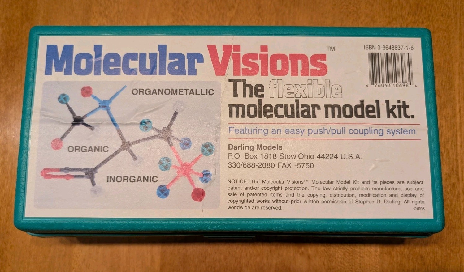 Molecular Visions Organic Chemistry Molecular Model Kit – Complete Set w/ Case