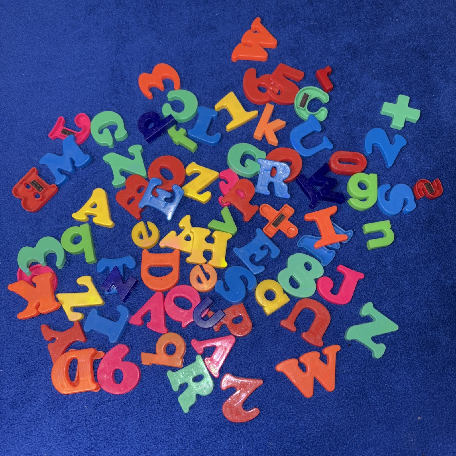 Magnetic Alphabet Letters & Numbers Vintage & Modern Mixed Lot Of 70+