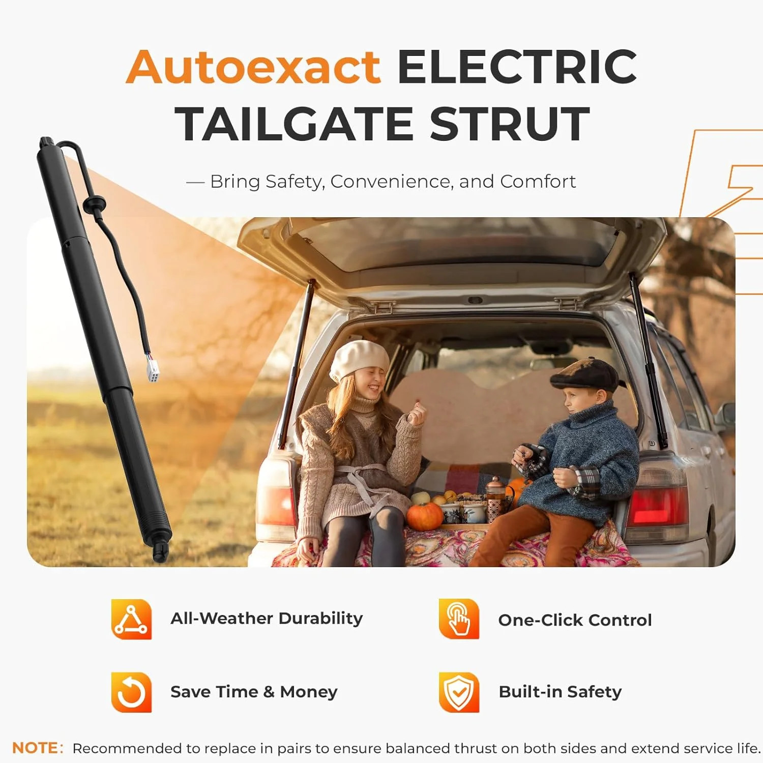 Autoexact Power Liftgate Struts Fit for 2021-2023 Toyota Highlander, Electric Re