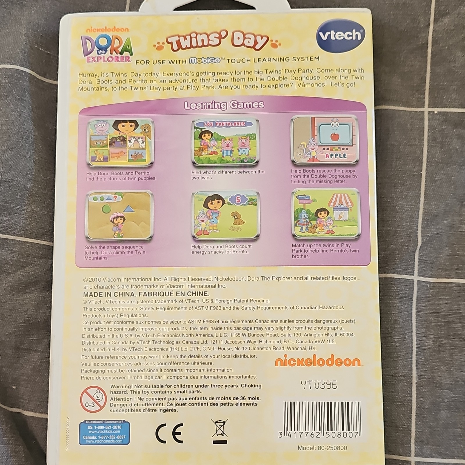 VTech MobiGo Dora the Explorer Learning Game Cartridge Foreign Language Ages 3-5