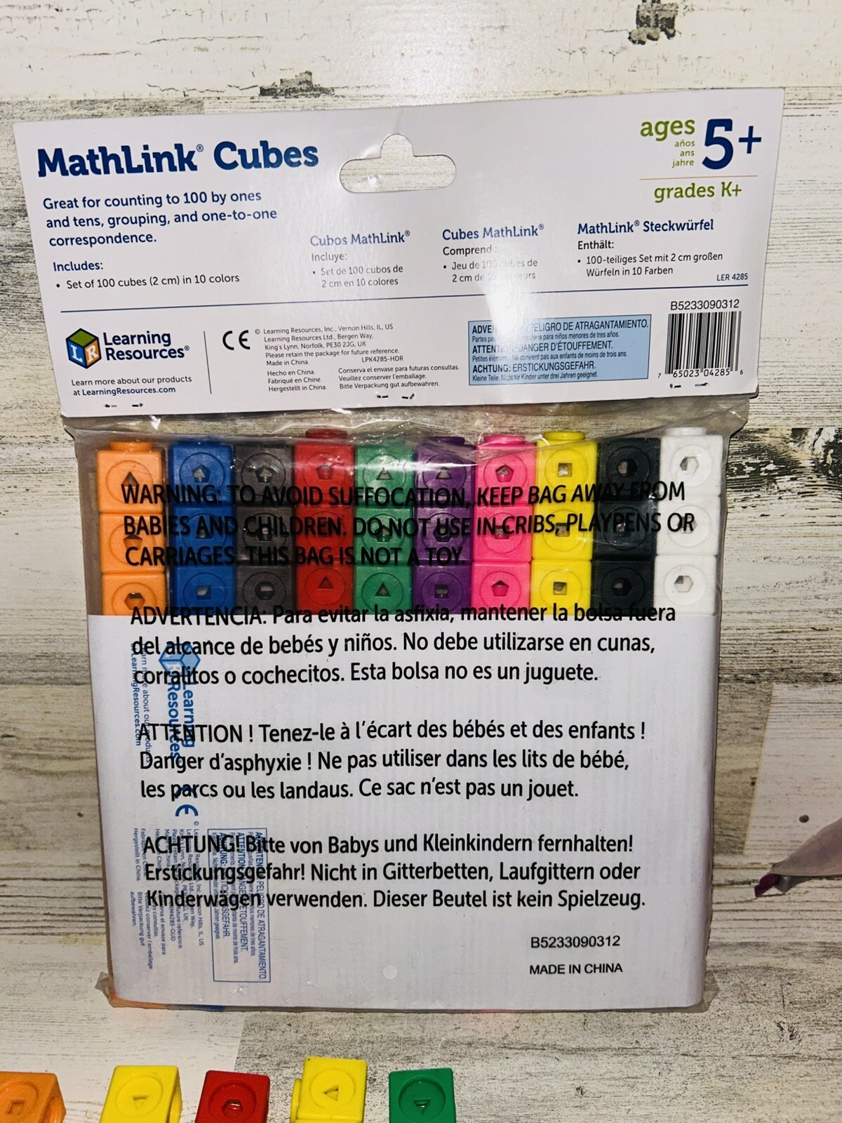 Learning Resources Mathlink Cubes Lot 158 Fidget Cubes Educational Toy Math New