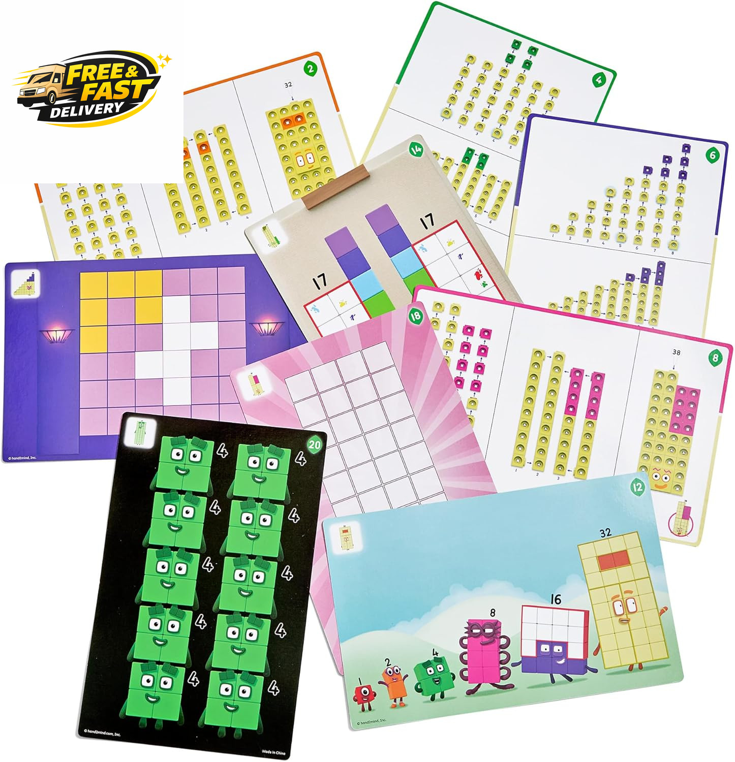 31-40 Mathlink Cubes Activity Set – Learn Numbers & Early Math Skills, Preschool
