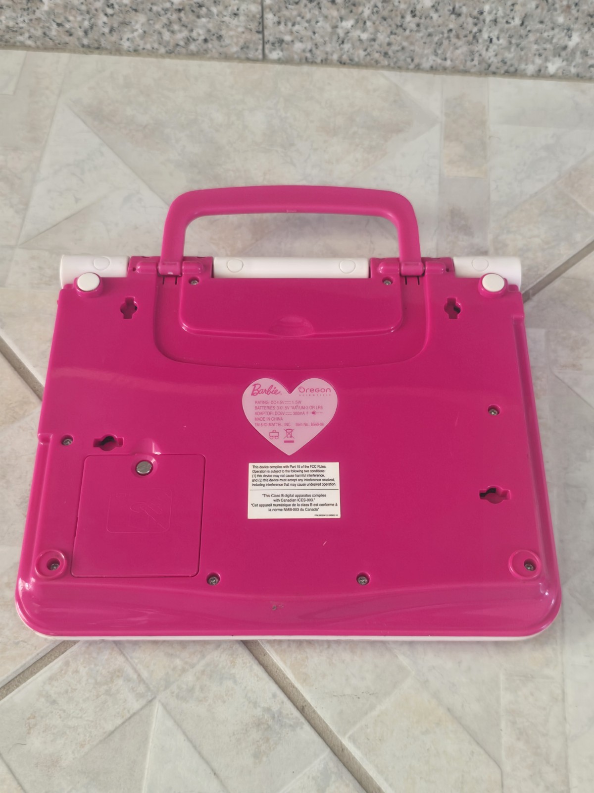 Oregon Scientific BARBIE B-Smart Learning Laptop 80 Activities/ 2 Power Supplies