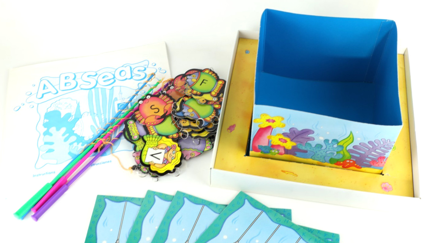 Discovery Toys AB Seas Fishing Board Game Alphabet Letters ABC for Preschool