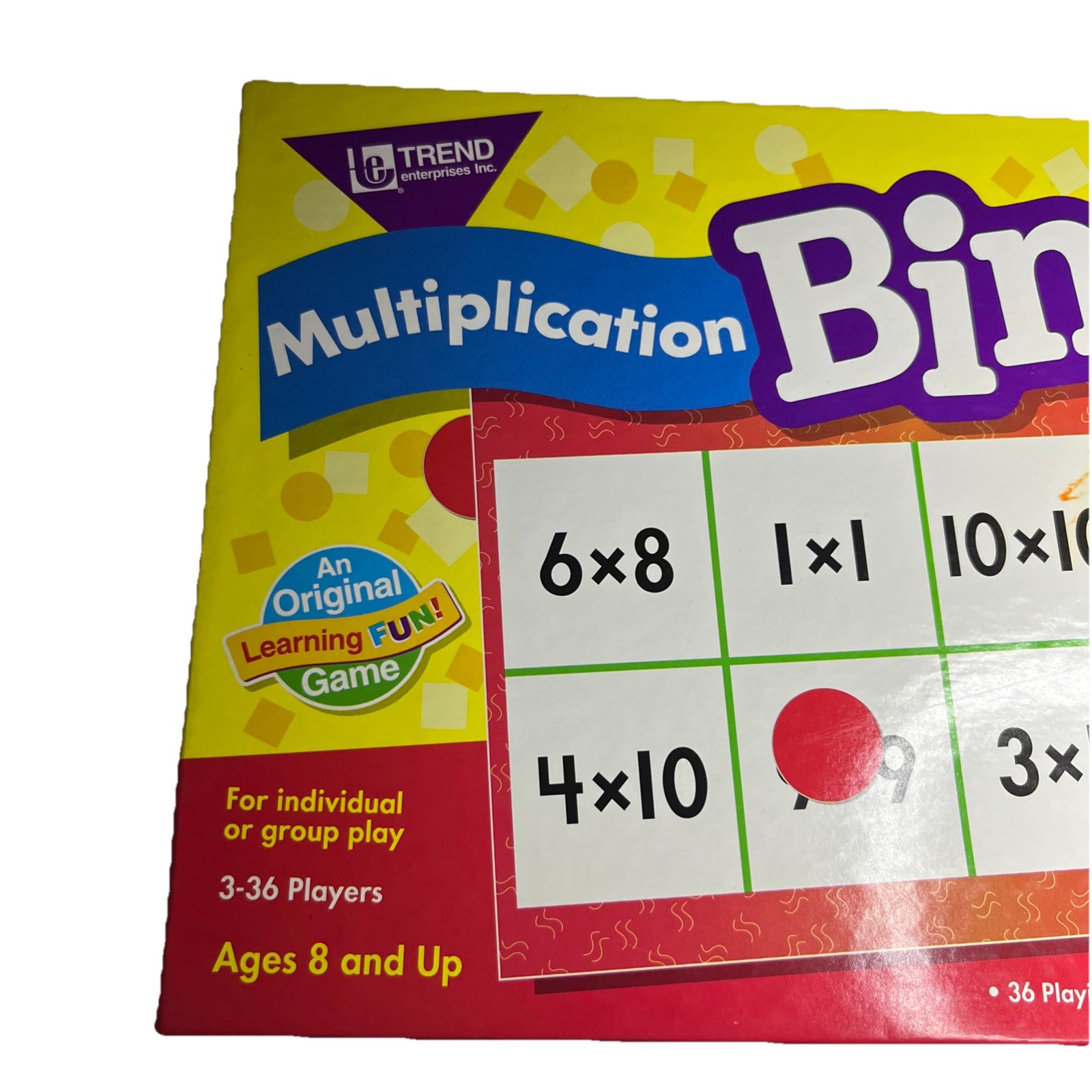 Multiplication Bingo An Original Game Ages 8 And Up