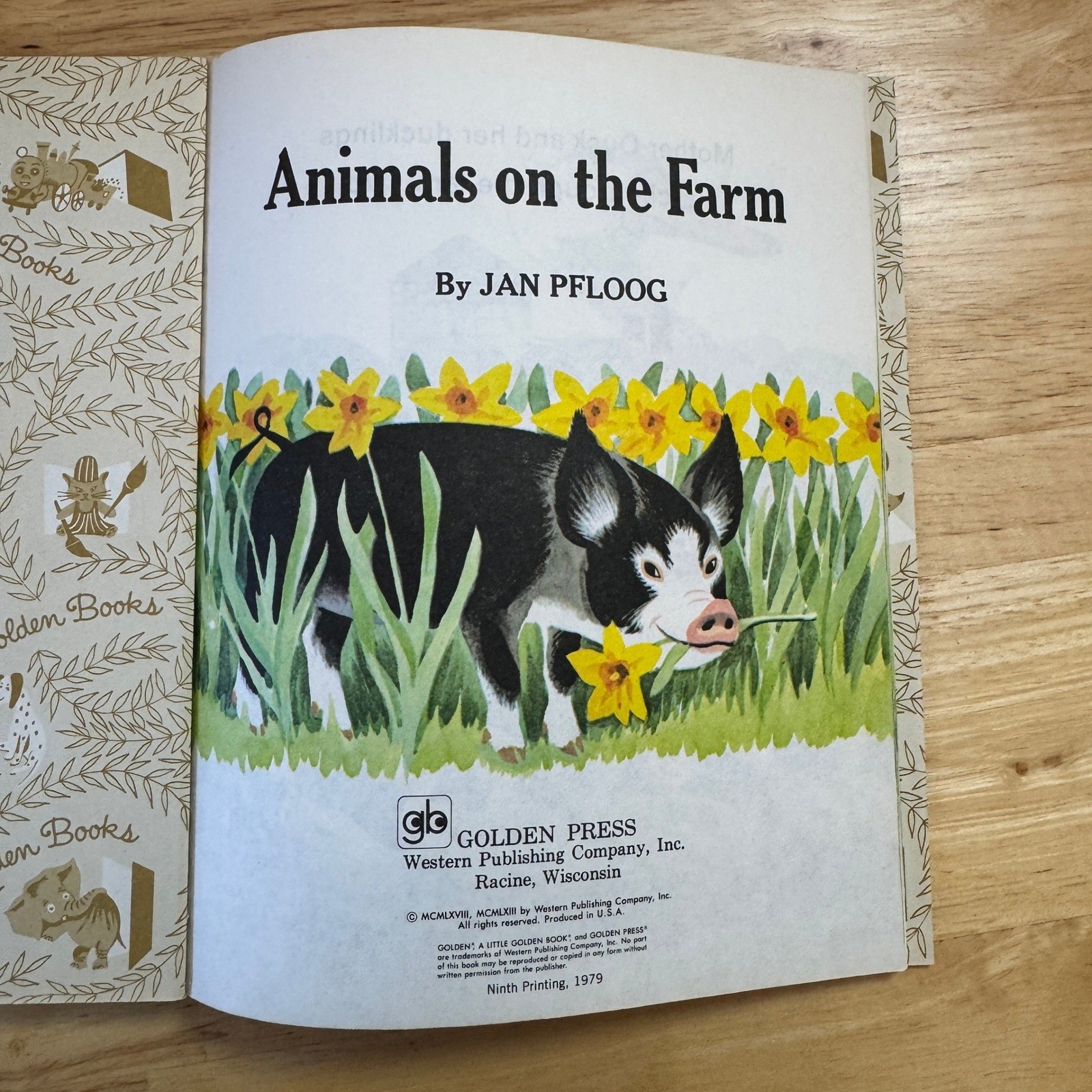 Animals on the Farm Little Golden Book 1979 Jan Pfloog Classic Childrens Book