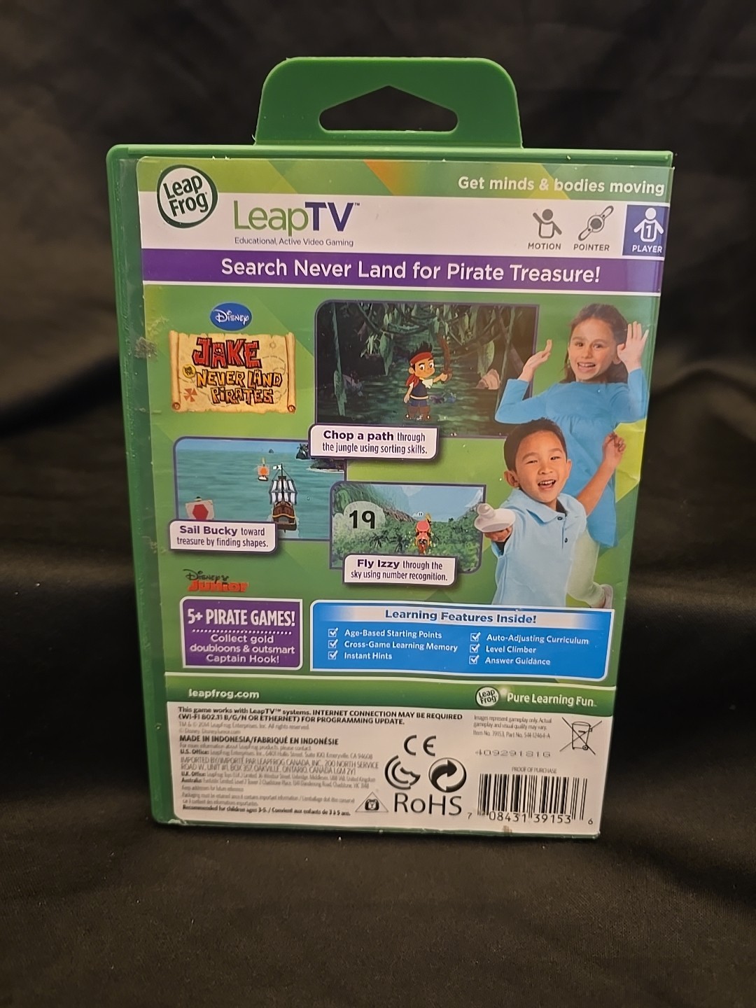 Leap Frog Leap TV Jake Never Land Pirates Game Complete