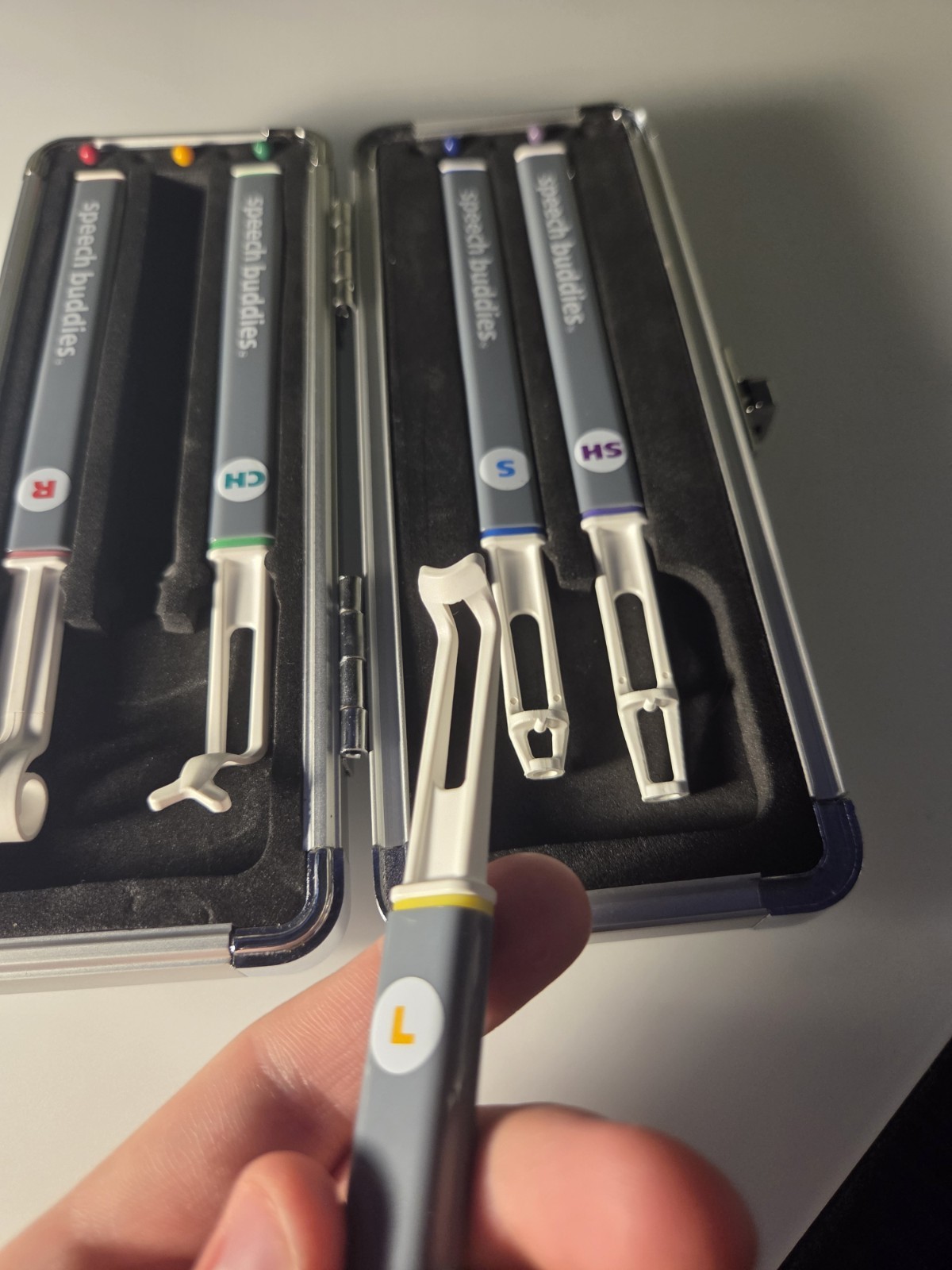 Speech Buddies Set of 5 Speech Therapy Articulation Tools w/ Hard Case!!!!!!