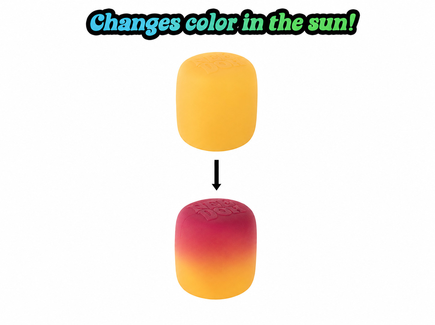 Lot Of 2 NEW Authentic Yellow NeeDoh Mello Mallo Color Change Squishy Viral Toy
