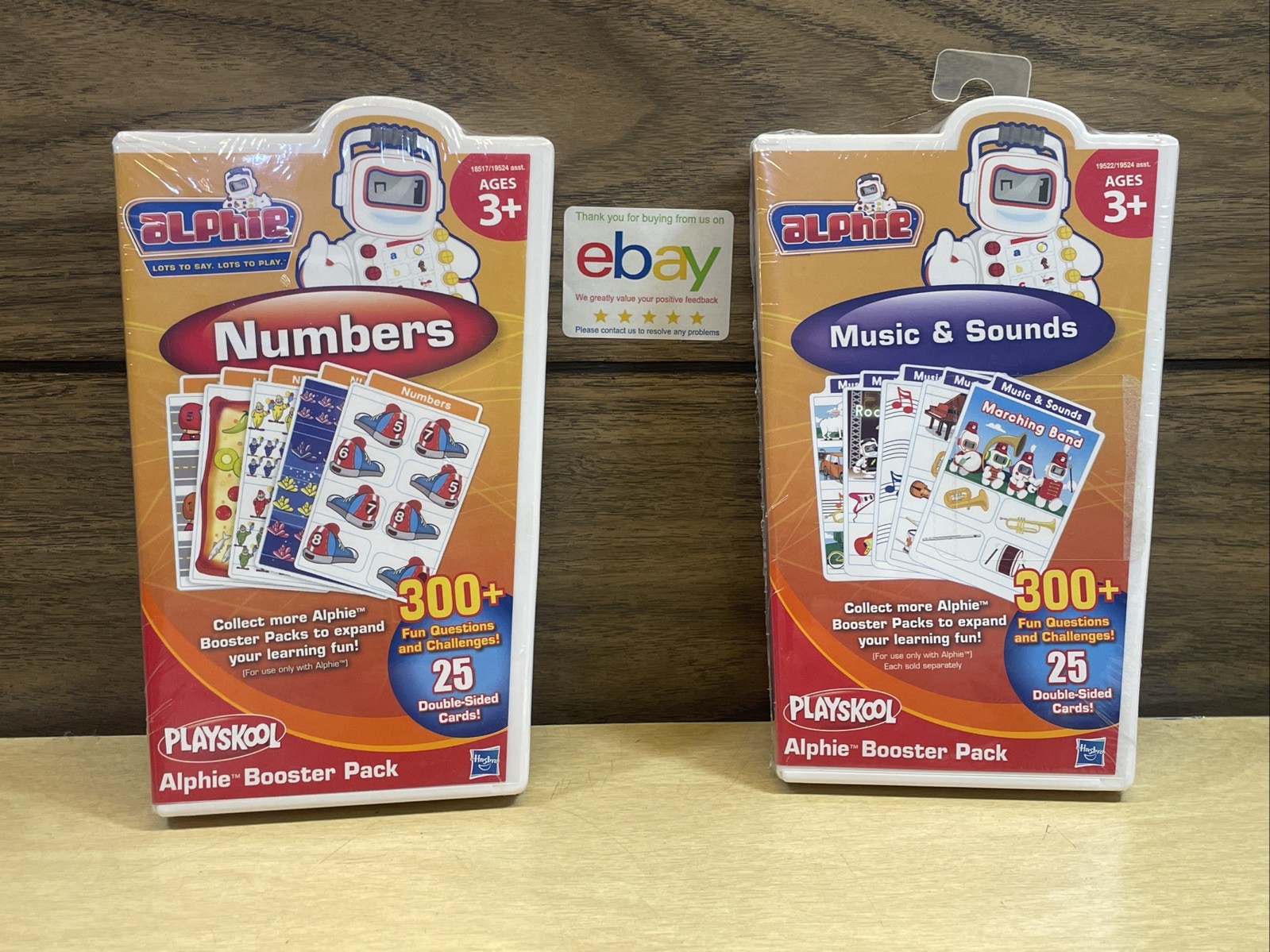 Playskool Alphie 2x Booster Packs Numbers, Music & Sounds 2009 NOS