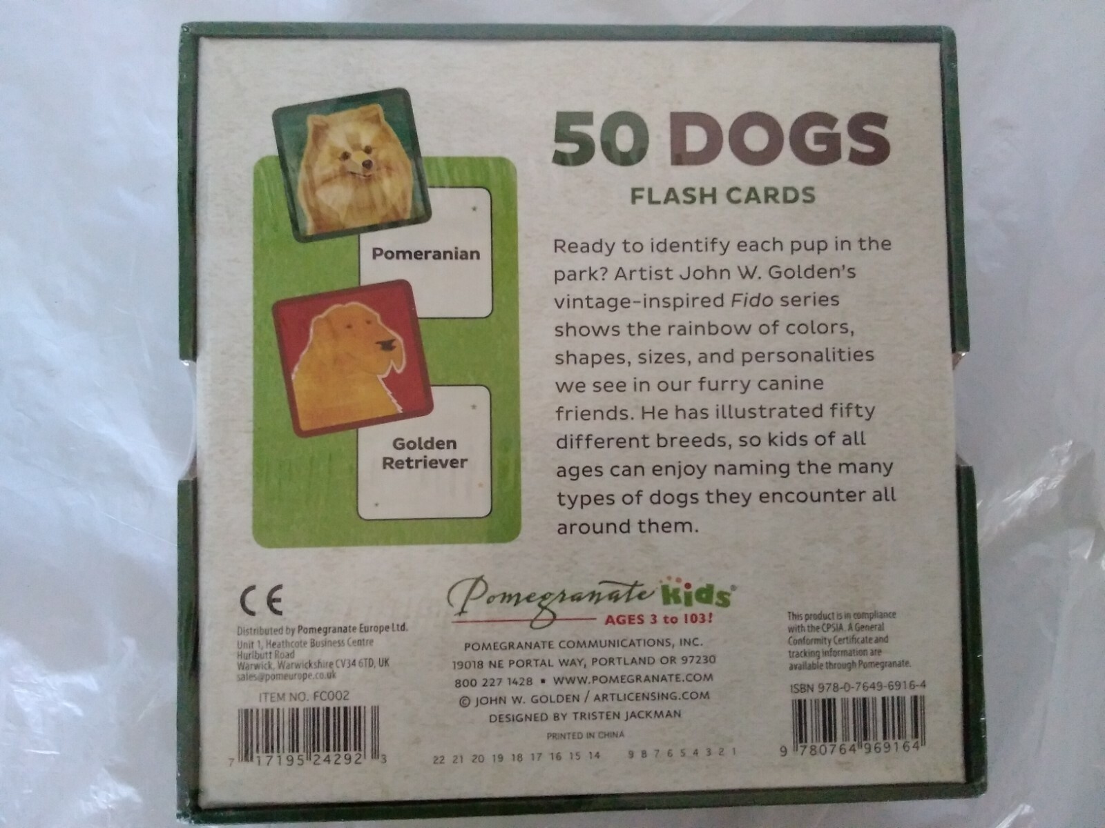 Cards Animal Flash 50 Cards of Dogs Photo for All Ages 3 to 103 Pomegrante Kids