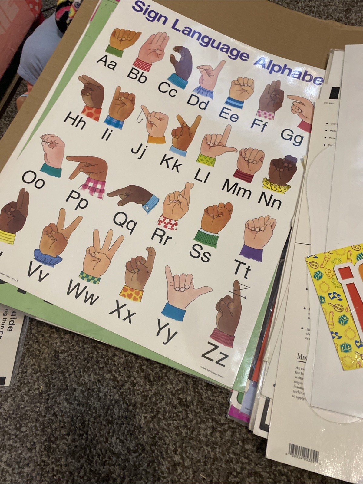 MEGA Language Arts Classroom Poster Lot ~100 Pieces Writing, Grammar, Reading