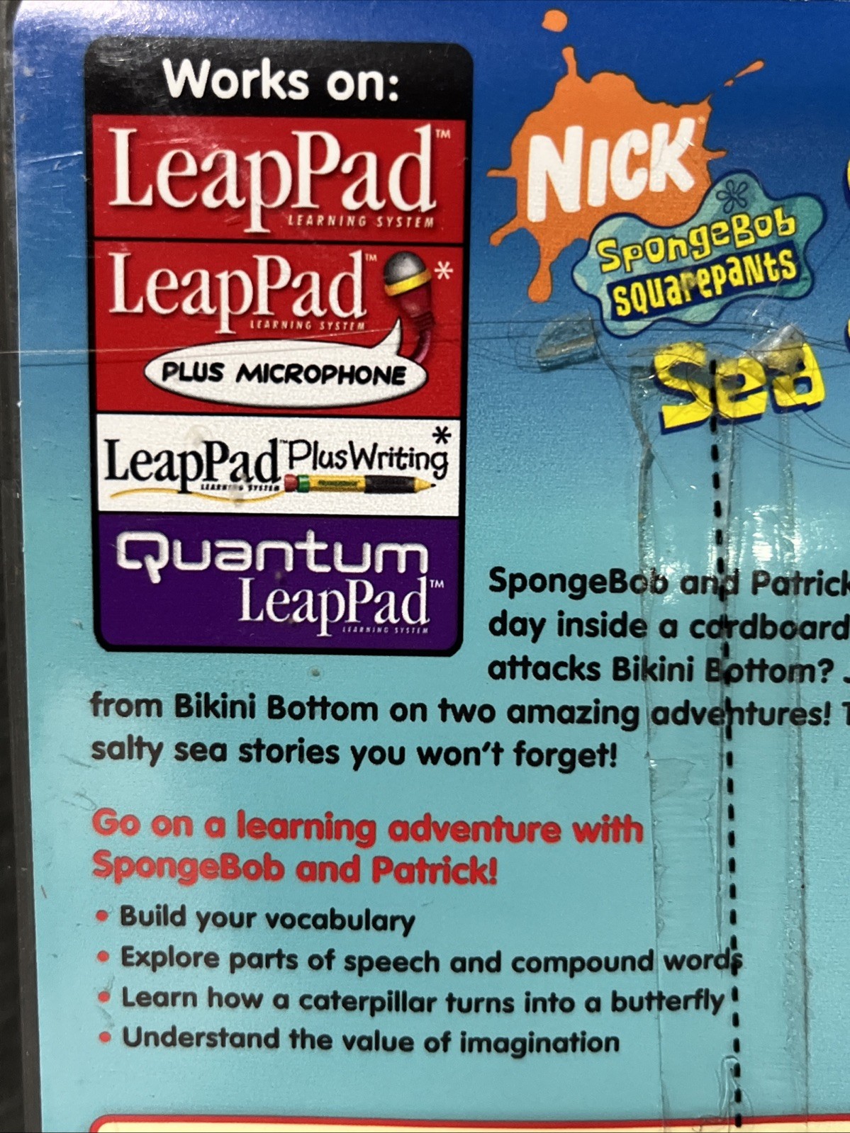 Leap Frog LeapPad Learning System SpongeBob Squarepants Salty Sea Stories Book