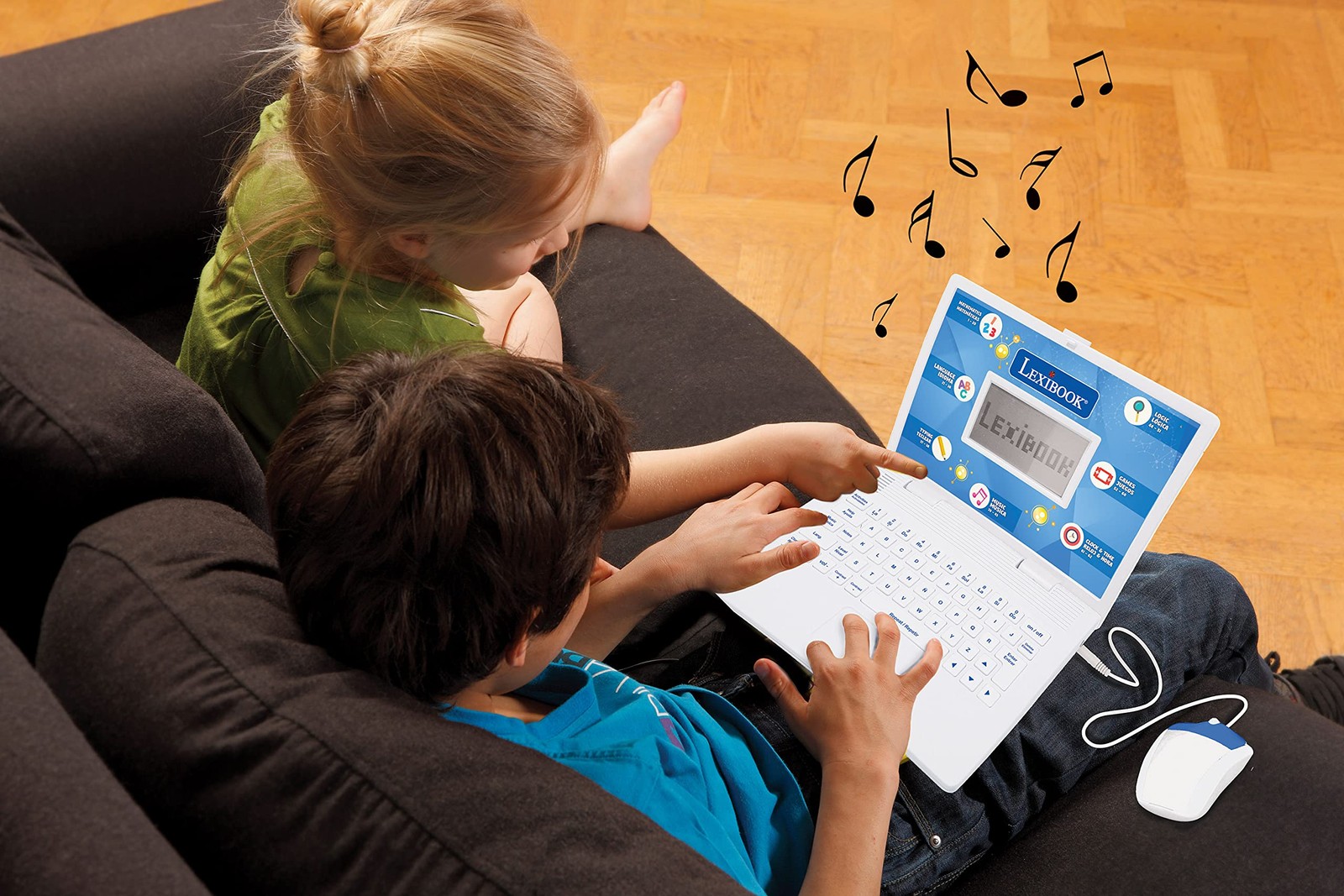 Lexibook – Educational and Bilingual Laptop Medium, White / Blue